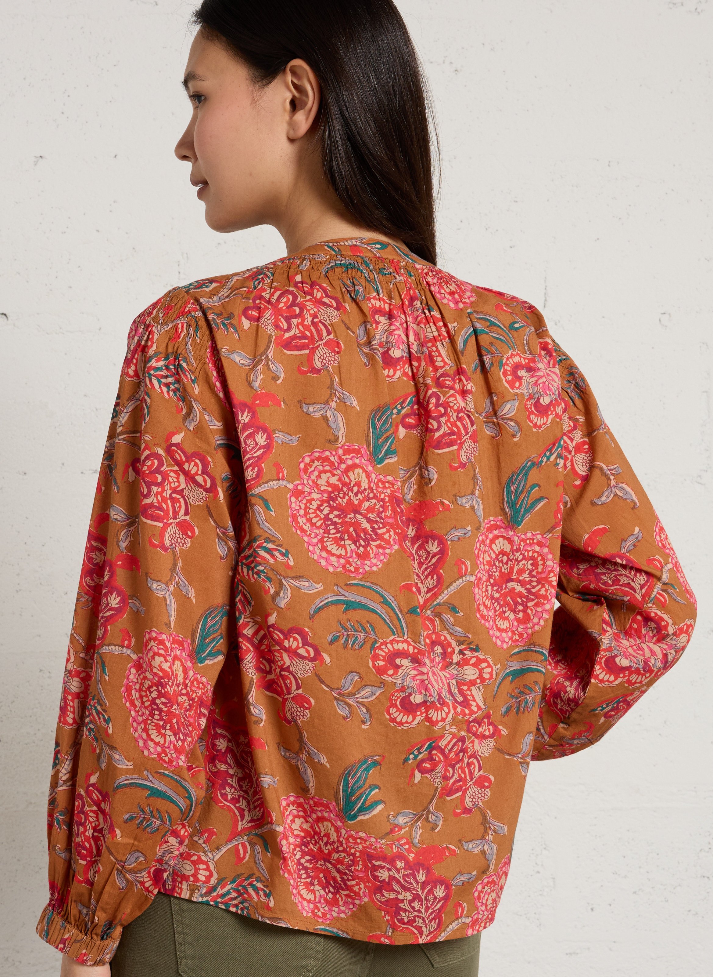 Chemise ample en coton MAISON 123 Orange