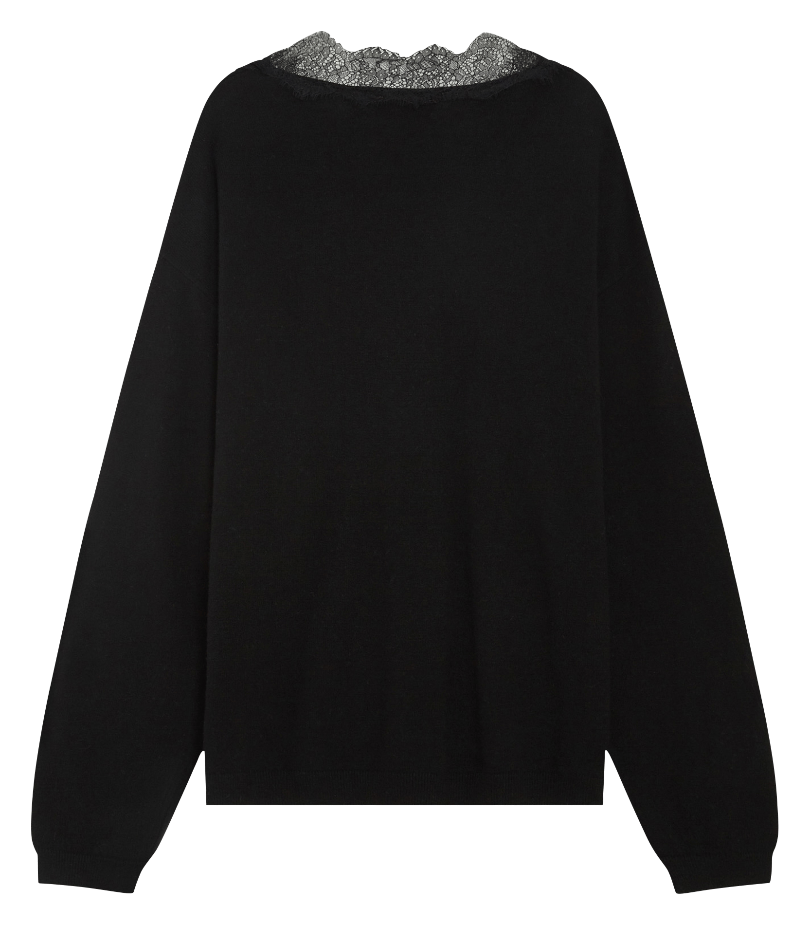 Pull col V  GRACE ET MILA Noir