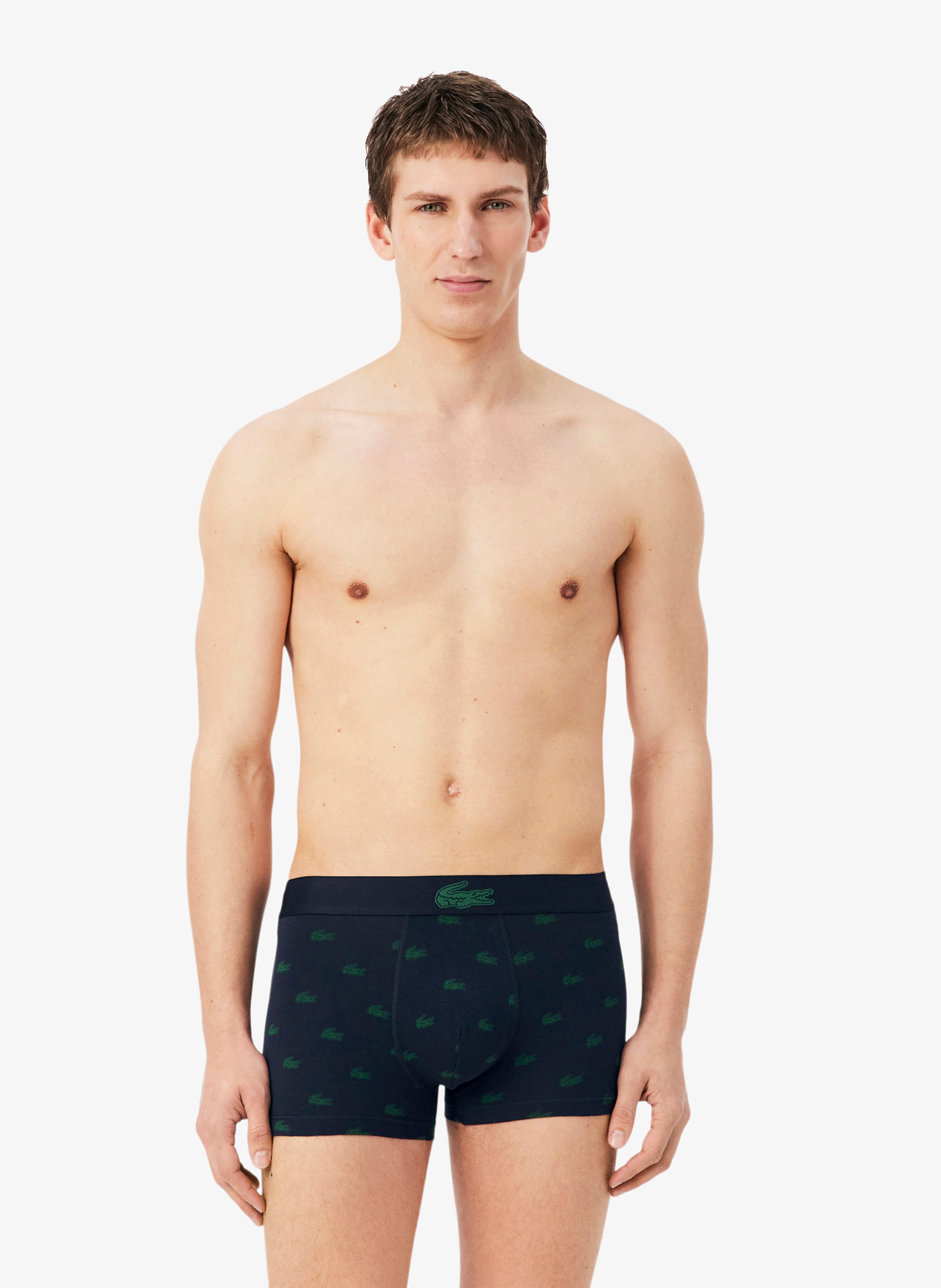 Set of 3 short boxer briefs in blended cotton LACOSTE Multicolored