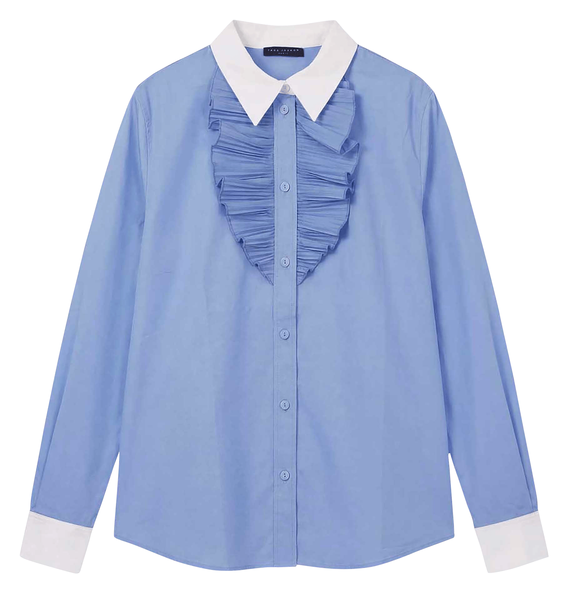 Straight cotton shirt TARA JARMON Blue