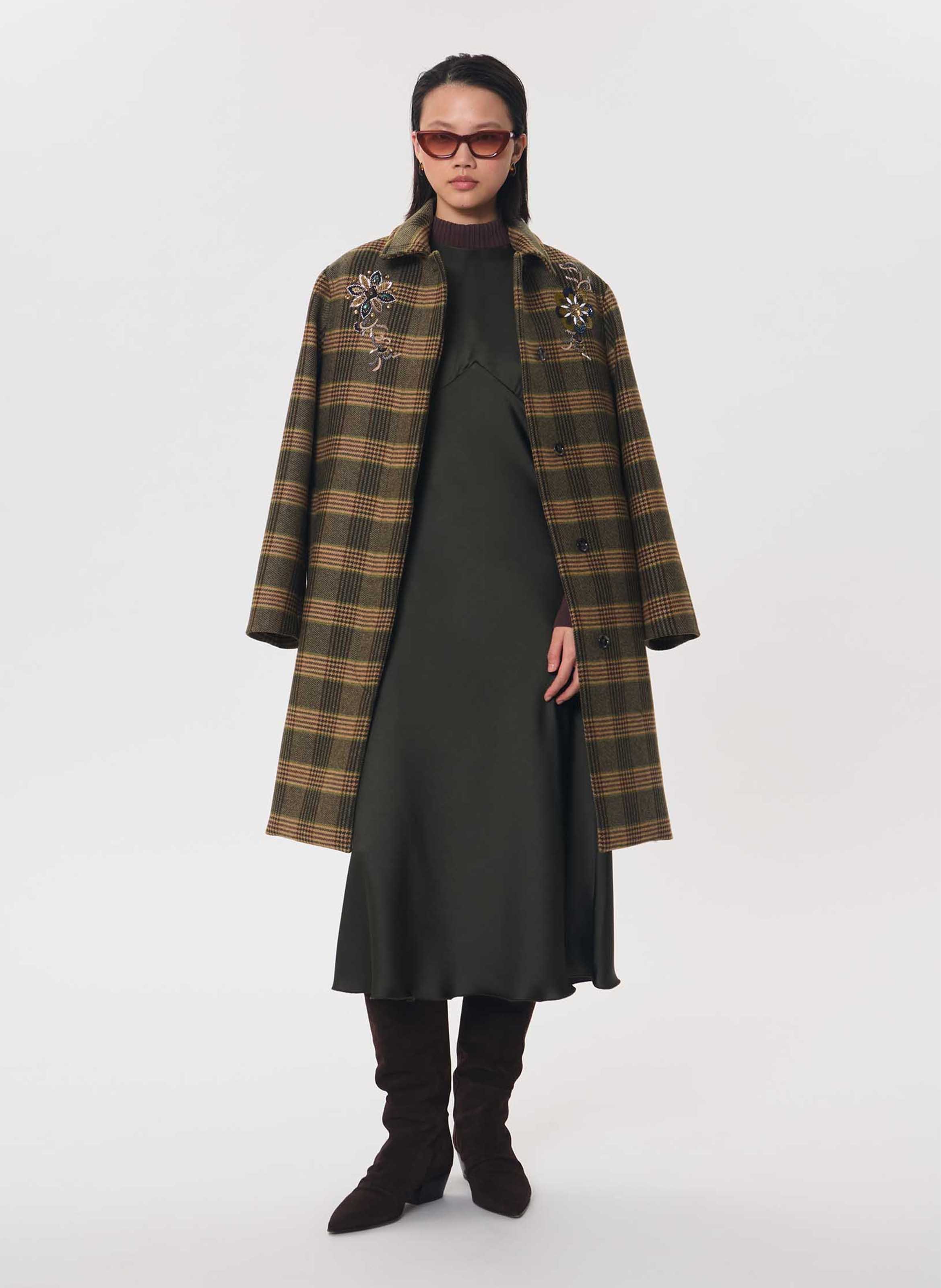 Robe longue col rond unie TARA JARMON Vert