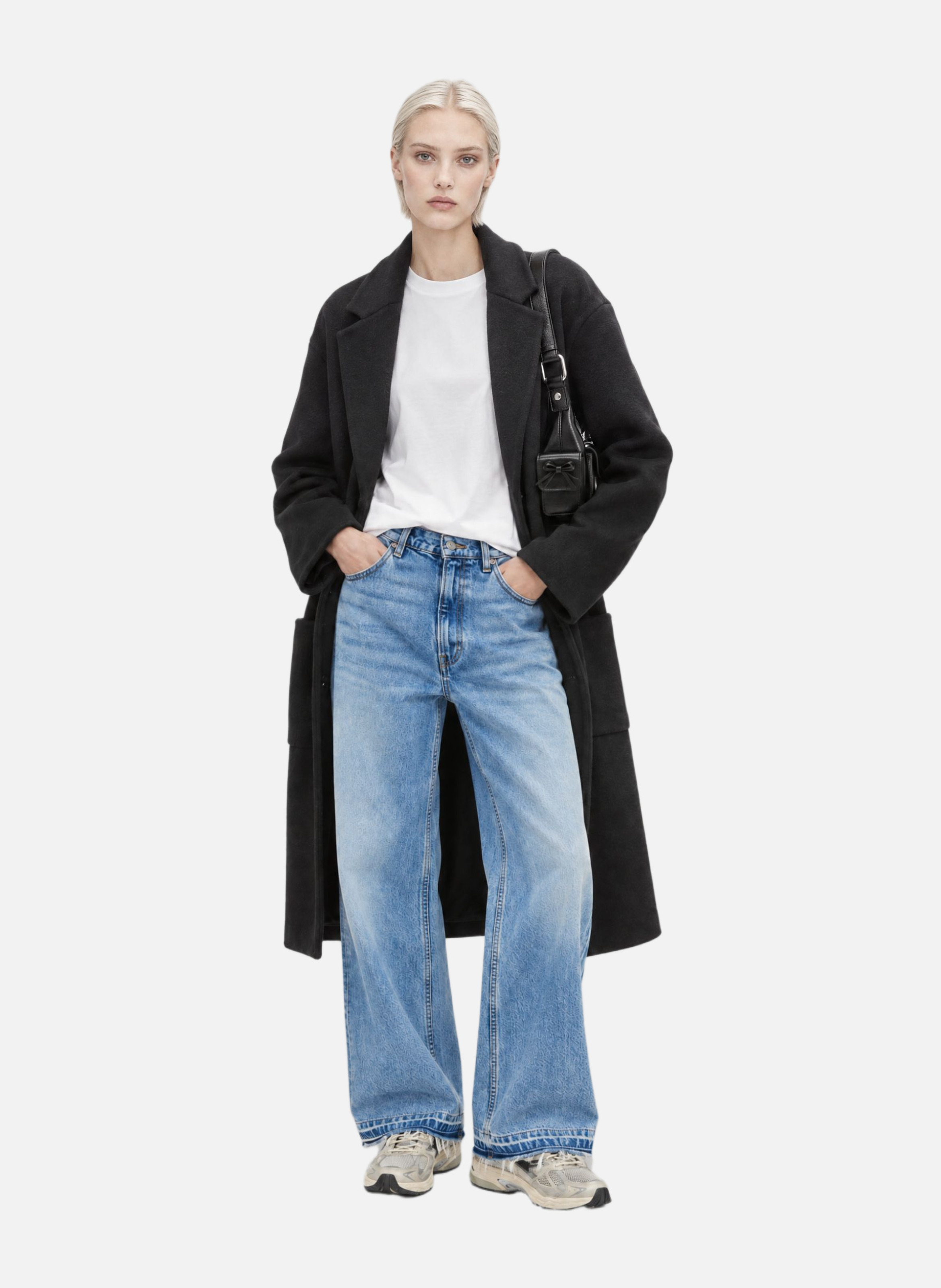 Double-faced wool blend coat THE KOOPLES Black