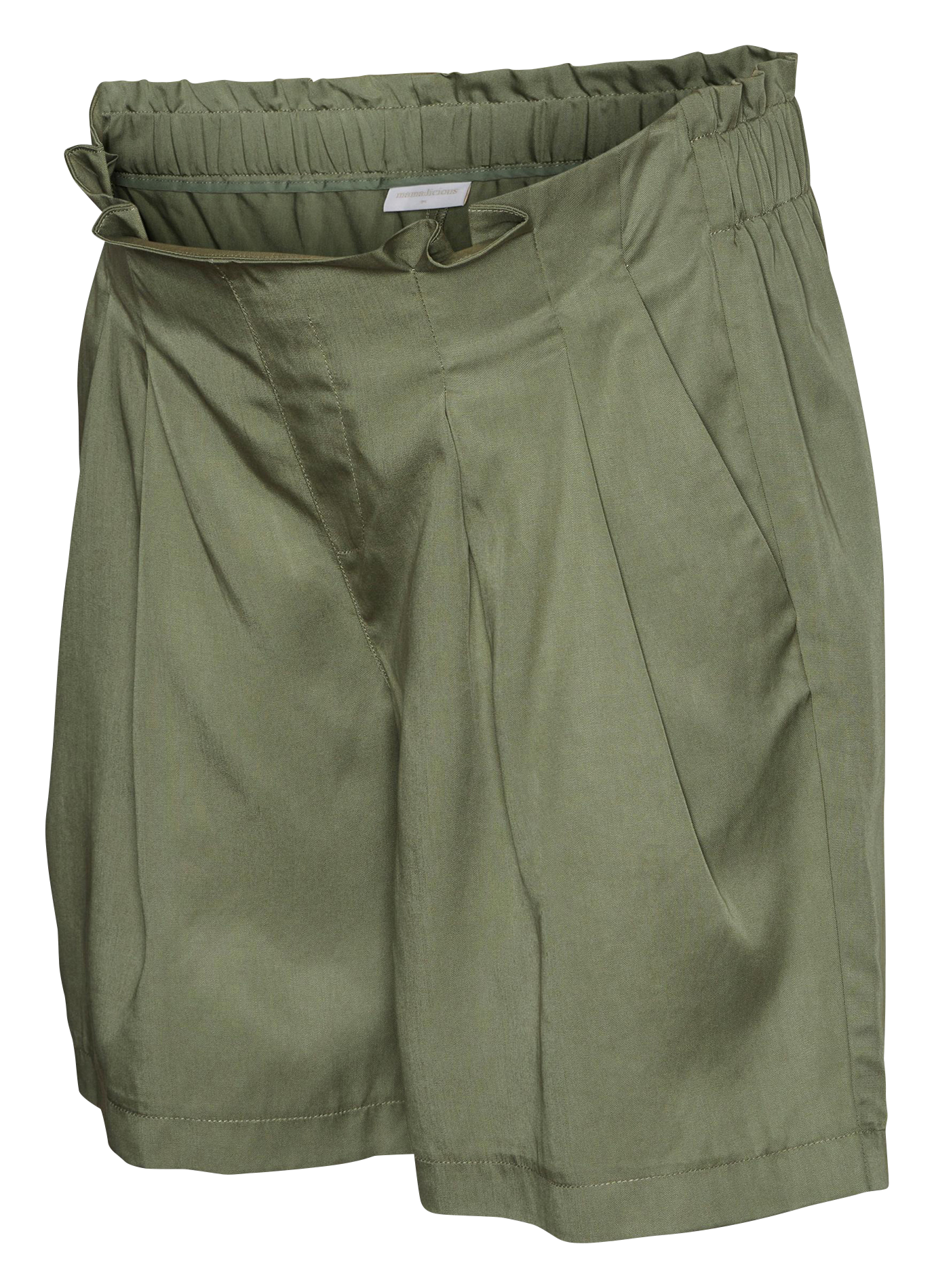 Straight-leg shorts with darts MAMALICIOUS Khaki