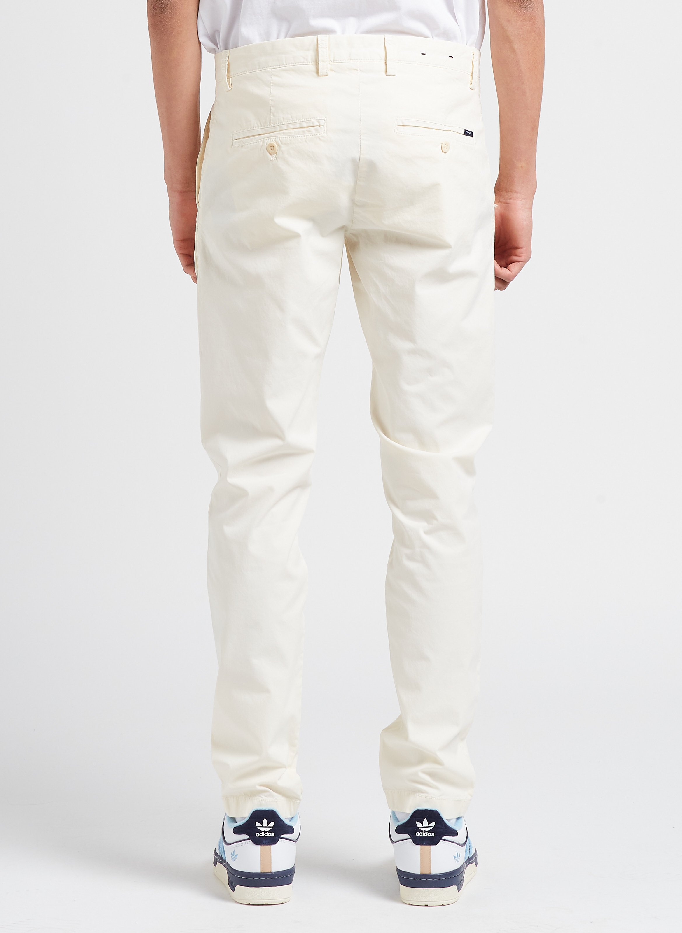 Rechte broek van stretchkatoen GANT Wit