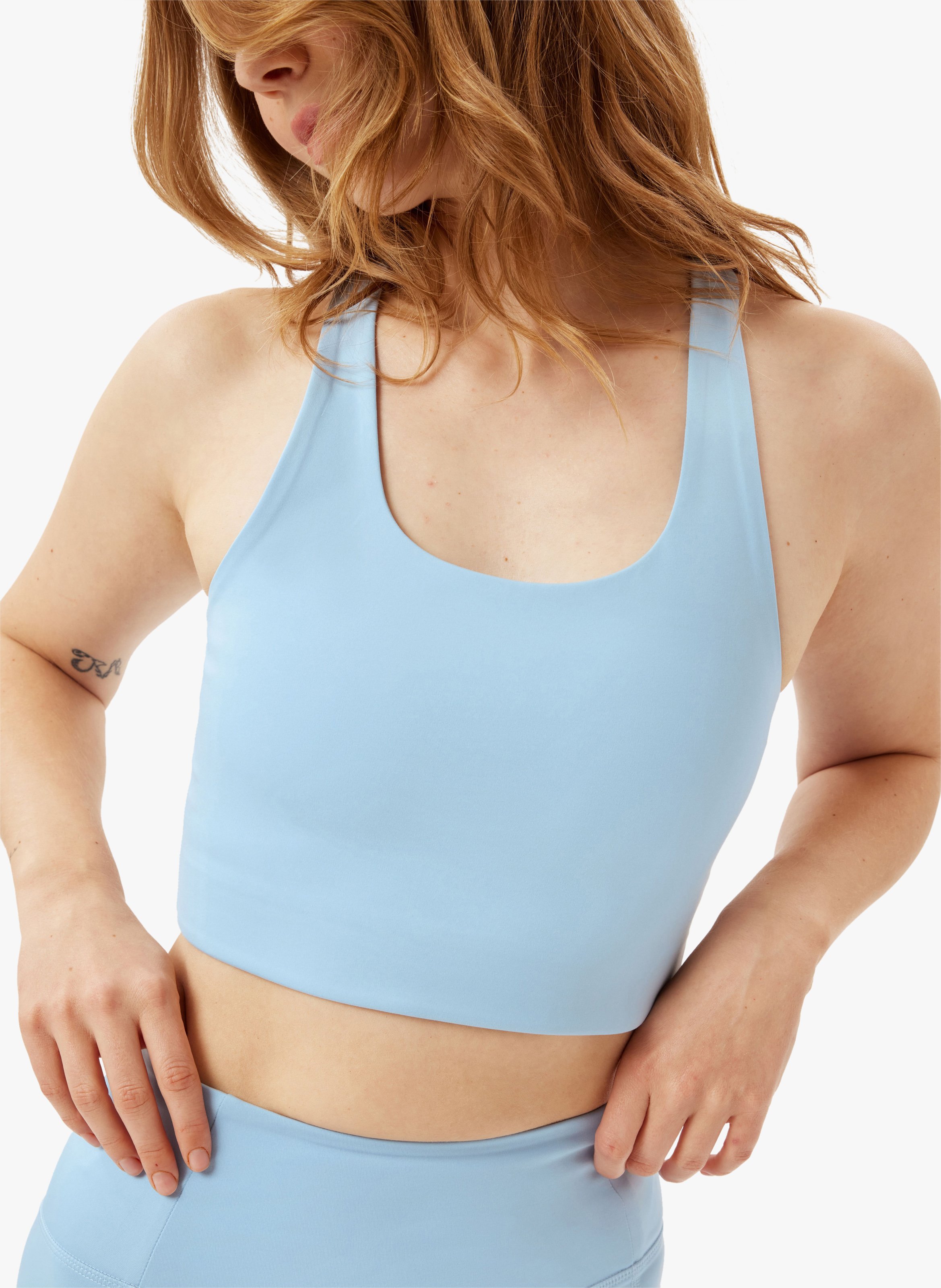 Racer-back crop top GIRLFRIEND COLLECTIVE Blue