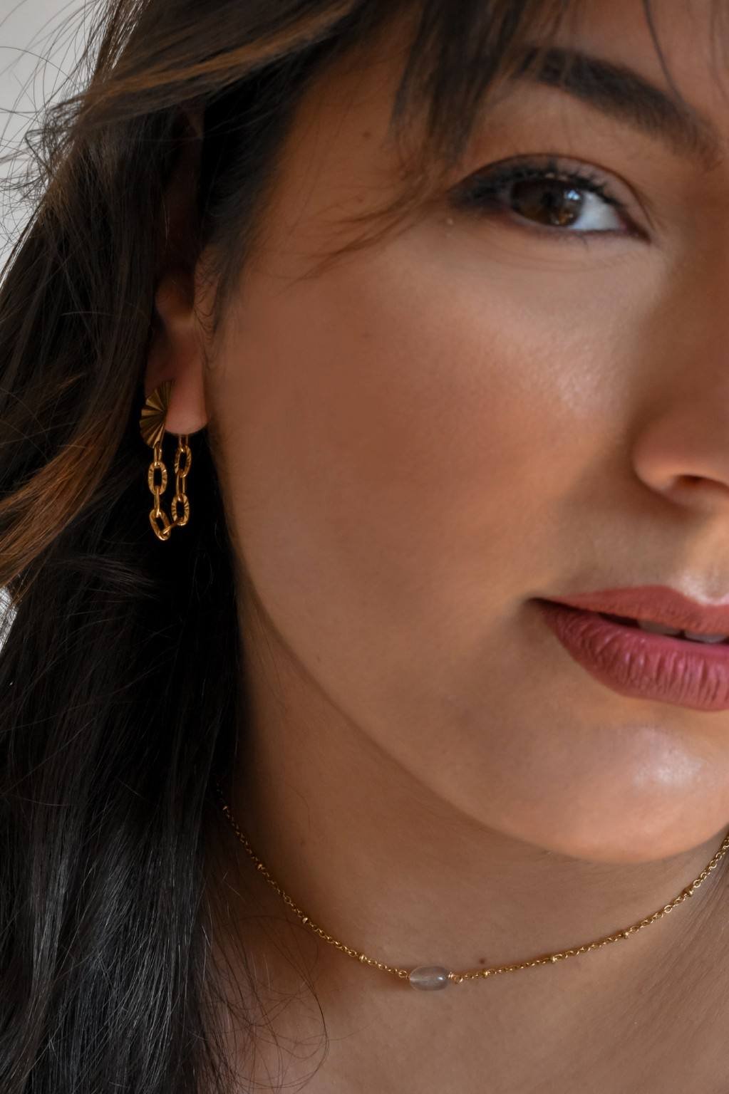 Citrine necklace GINANDGER Yellow