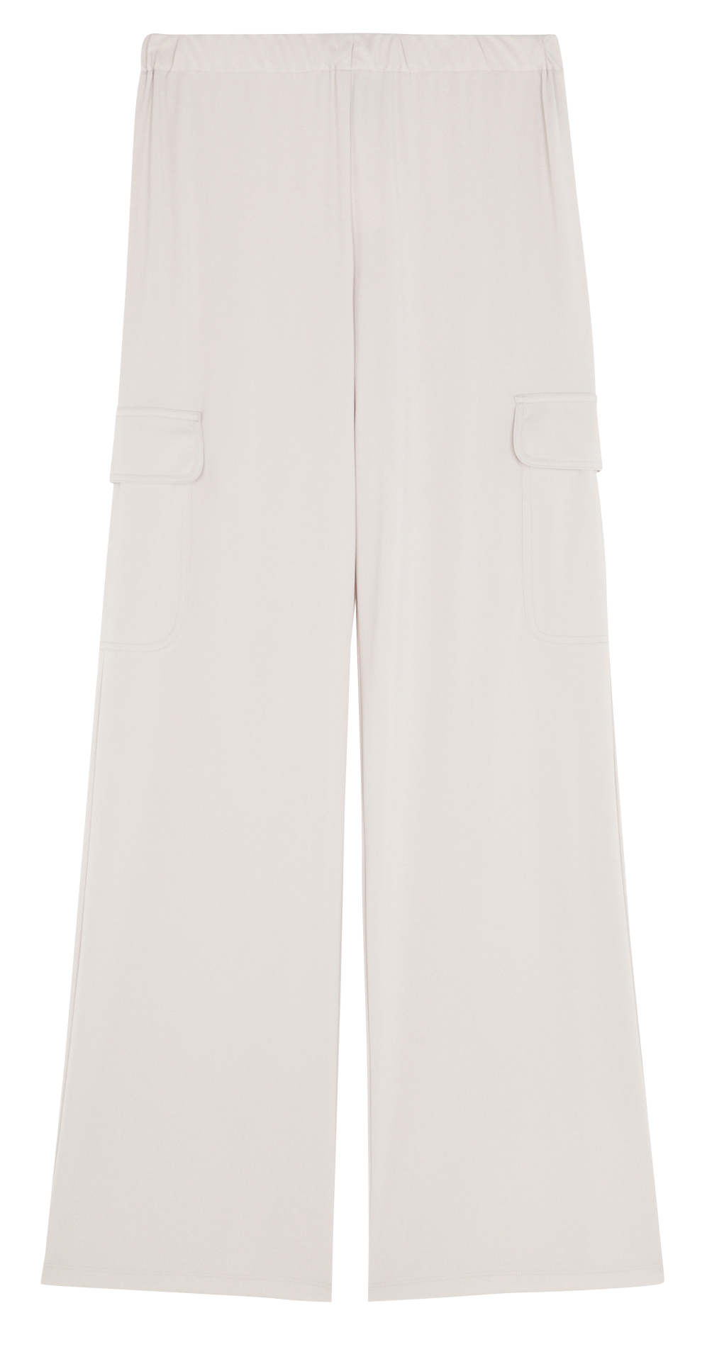 Pantalon droit taille haute en jersey PERSONA by Marina Rinaldi Beige
