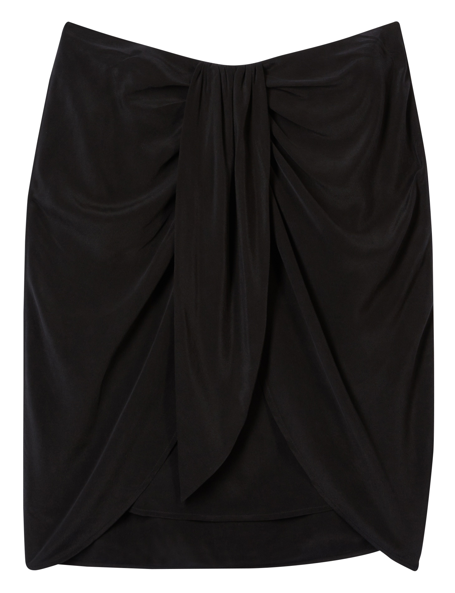 Short draped silk skirt THE KOOPLES Black