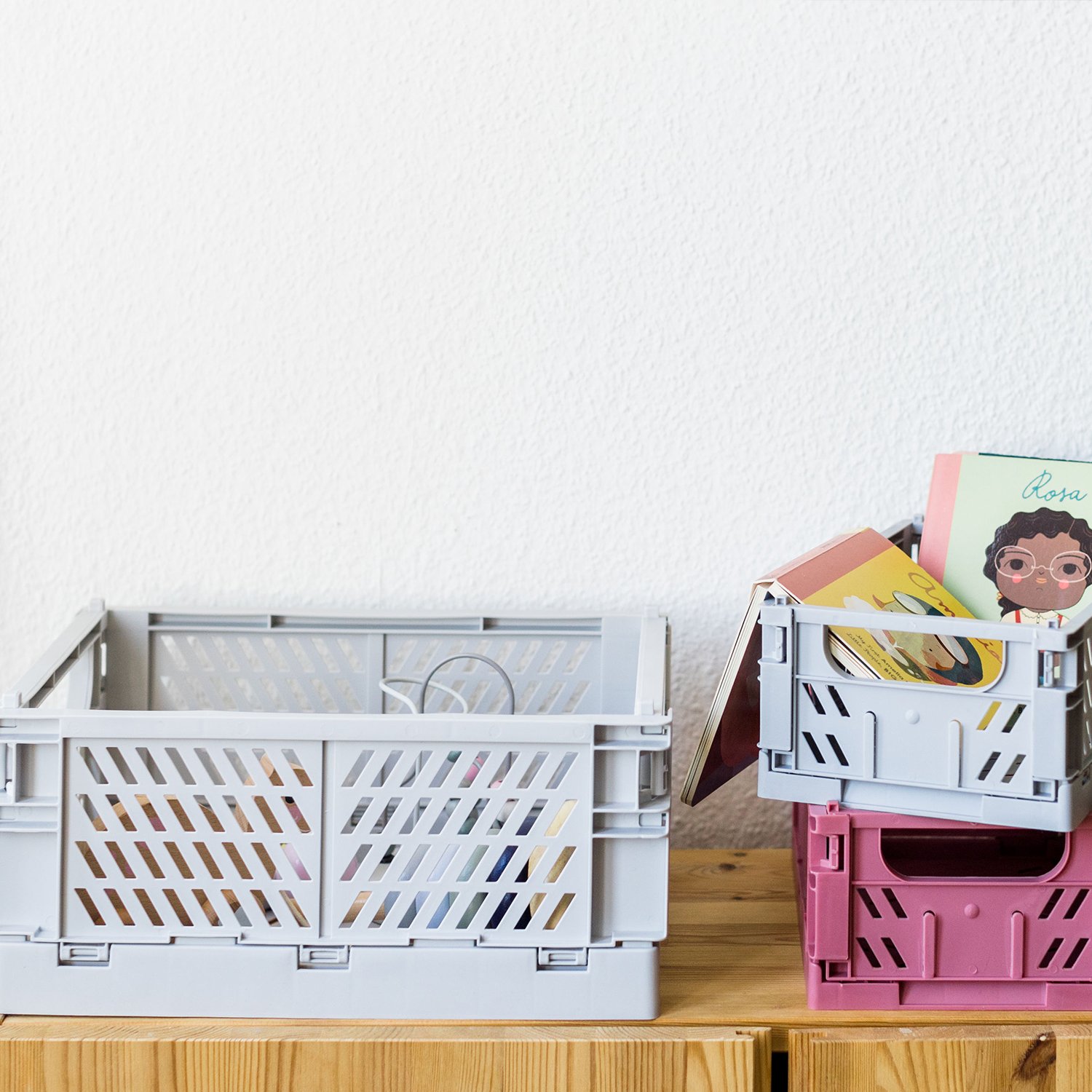 Storage boxes, set of 3 KINDSGUT Pink