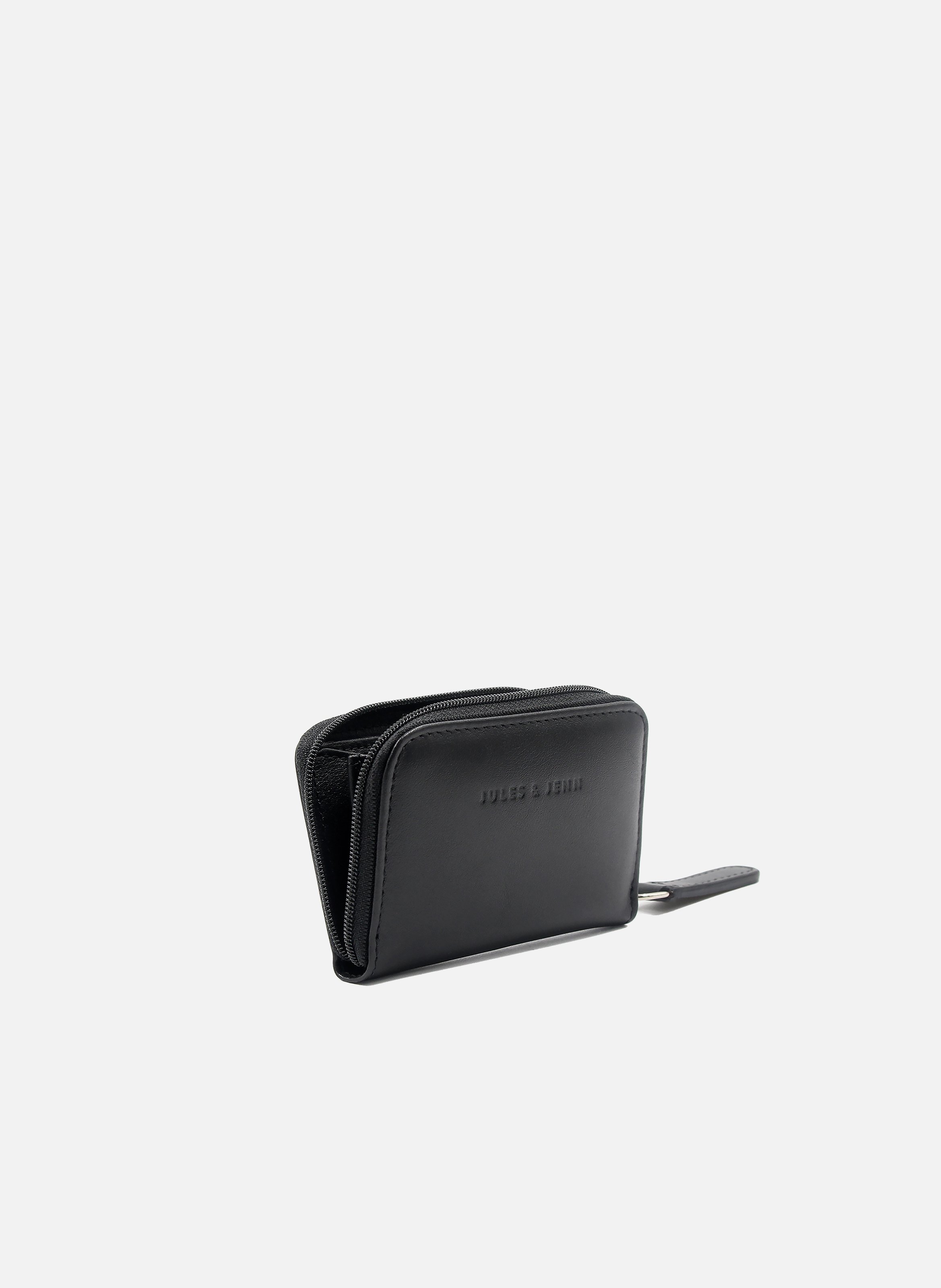 Smooth leather coin purse JULES & JENN Black