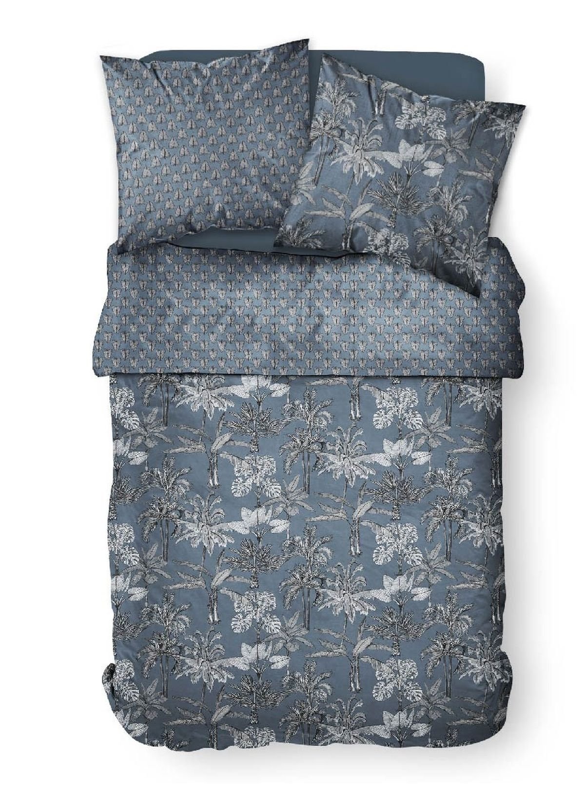 Jungle print cotton bedding set TODAY LINGE DE MAISON Blue