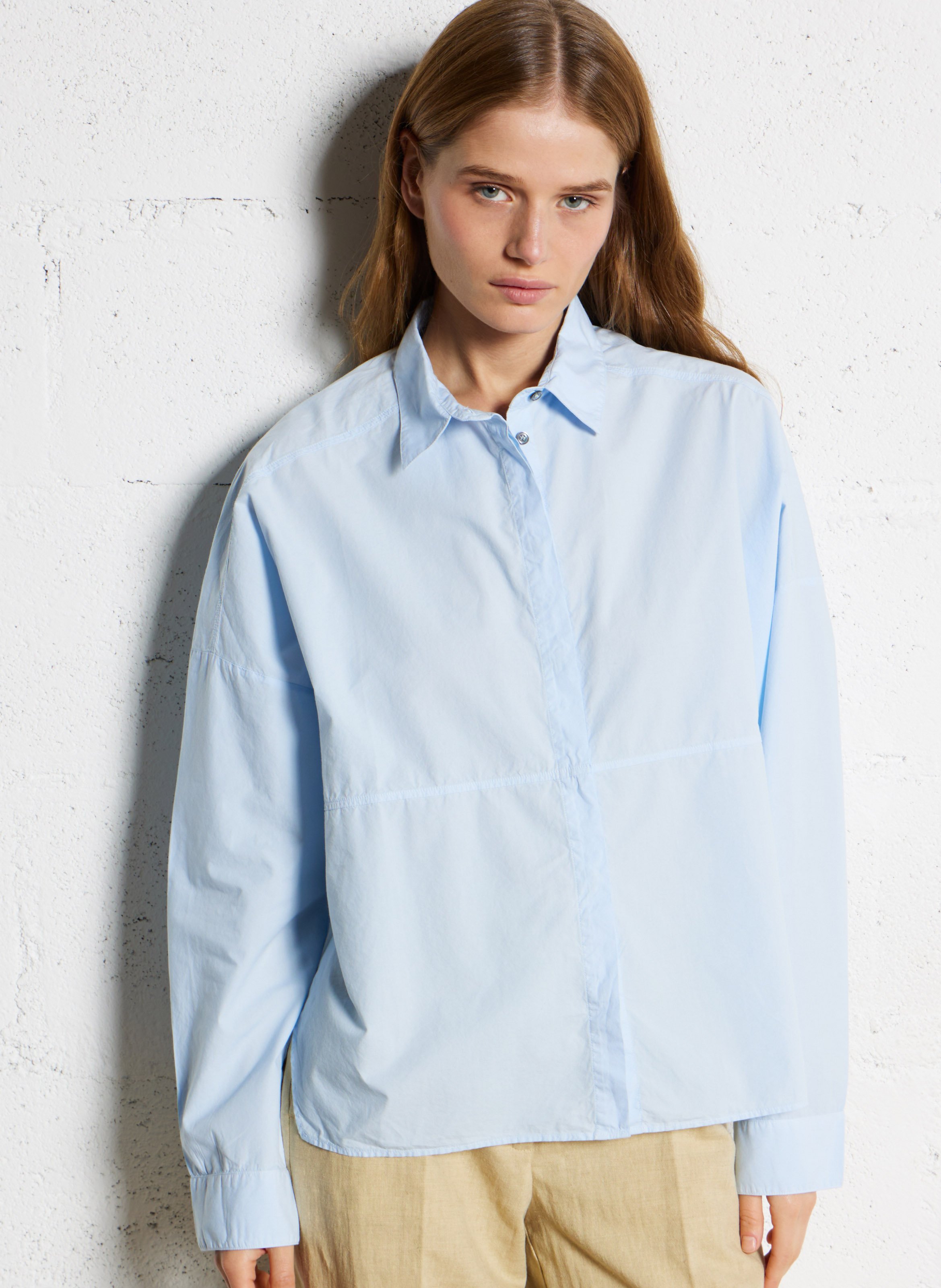Chemise oversize en coton  POMANDERE Bleu