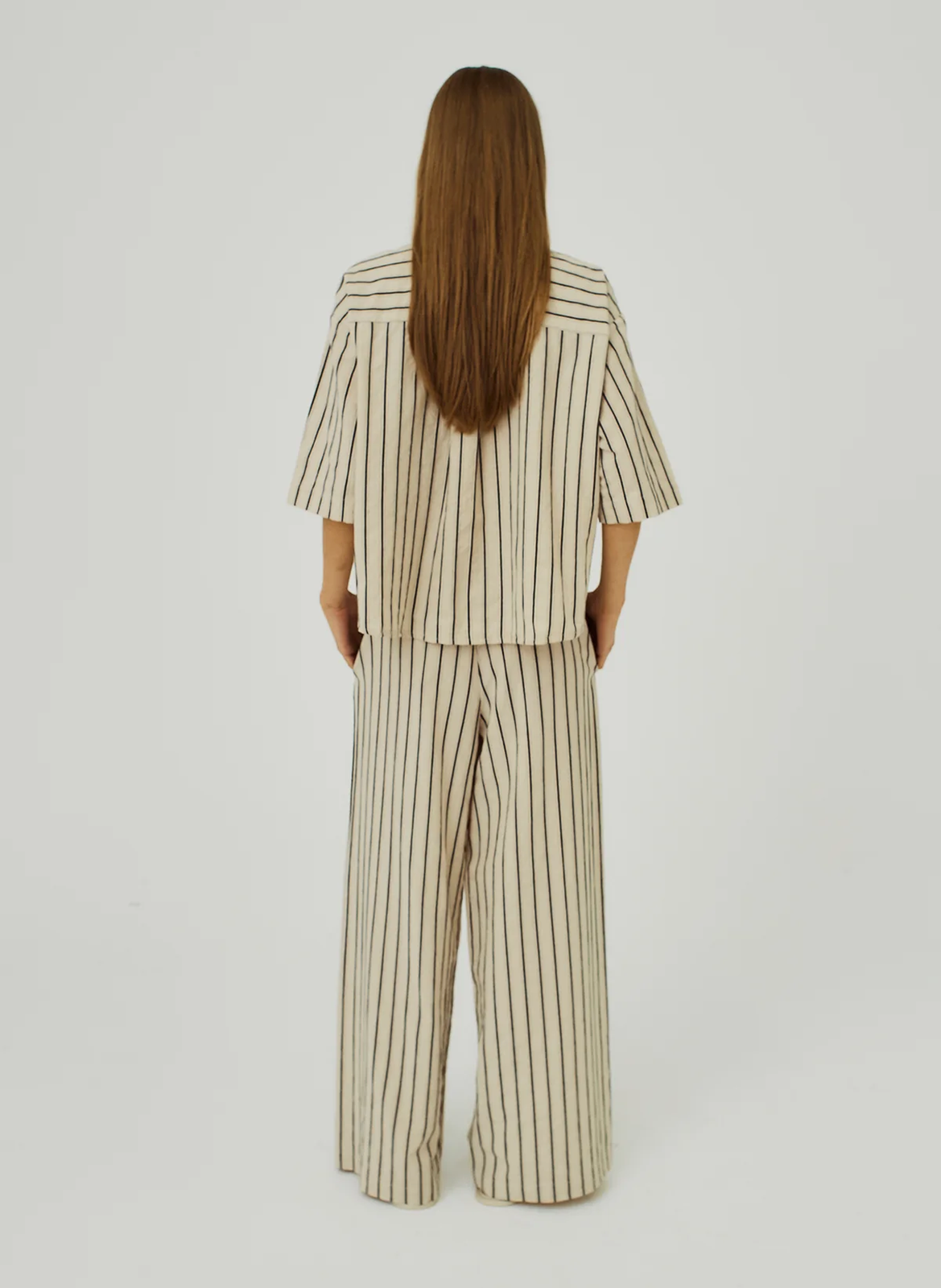 Short-sleeved striped shirt NORR Black