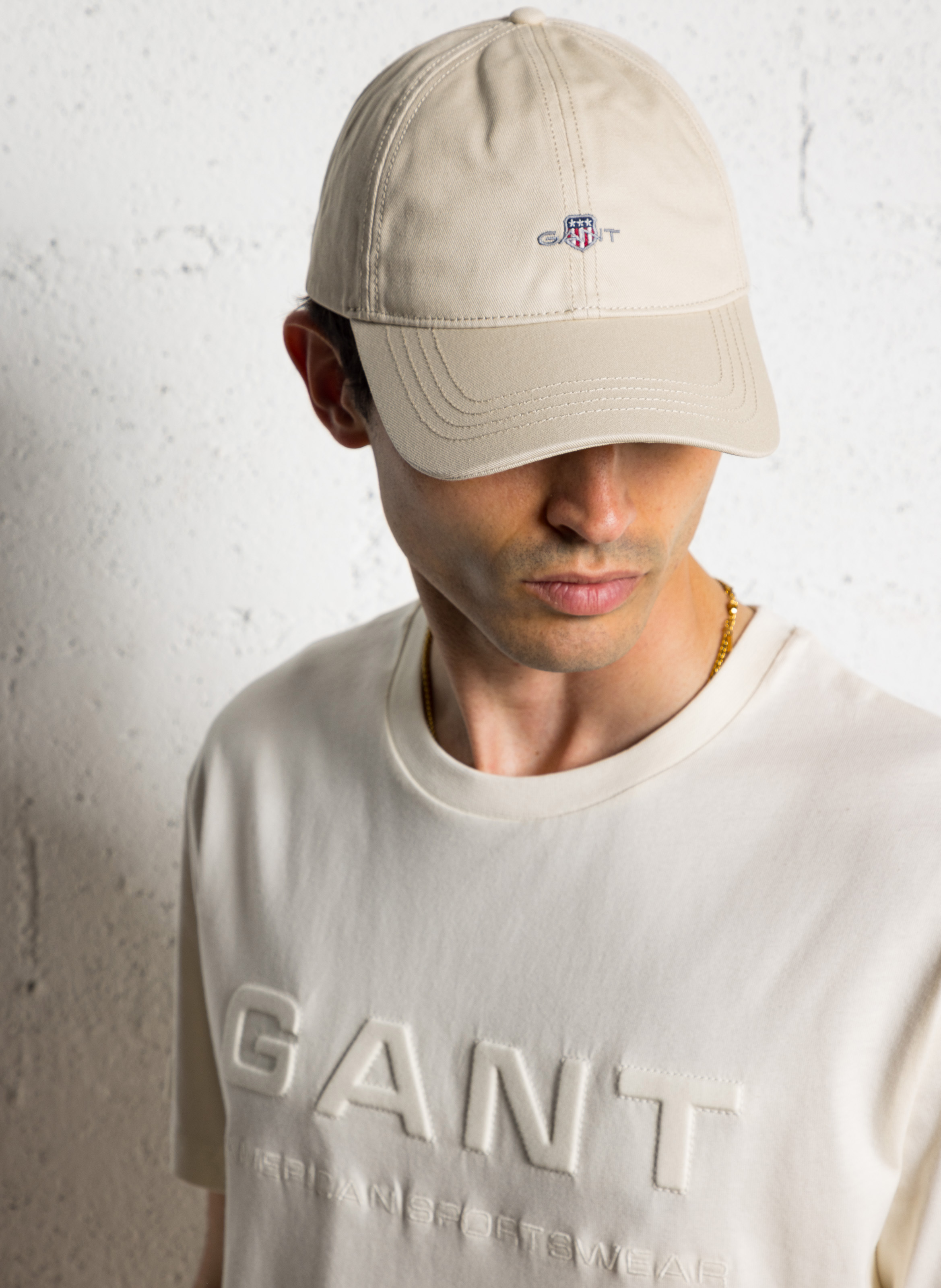 Casquette en coton bio GANT Beige