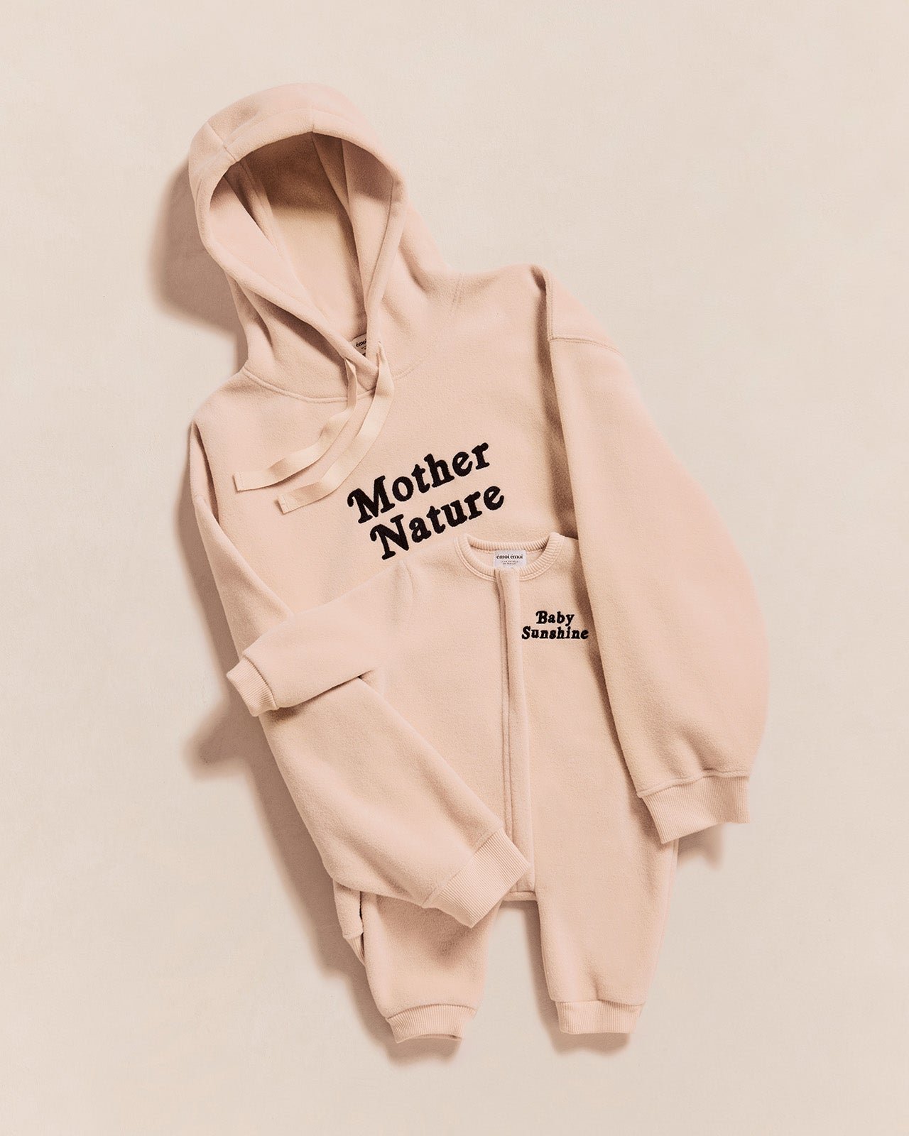 The mini baby sunshine jumpsuit in recycled fleece EMOI EMOI Beige