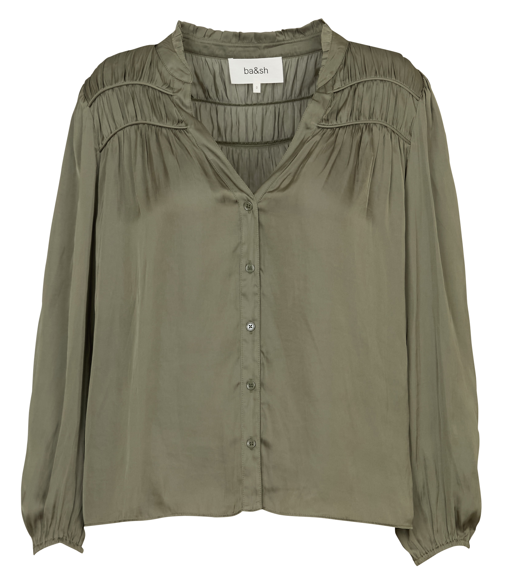 V-neck shirt Khaki