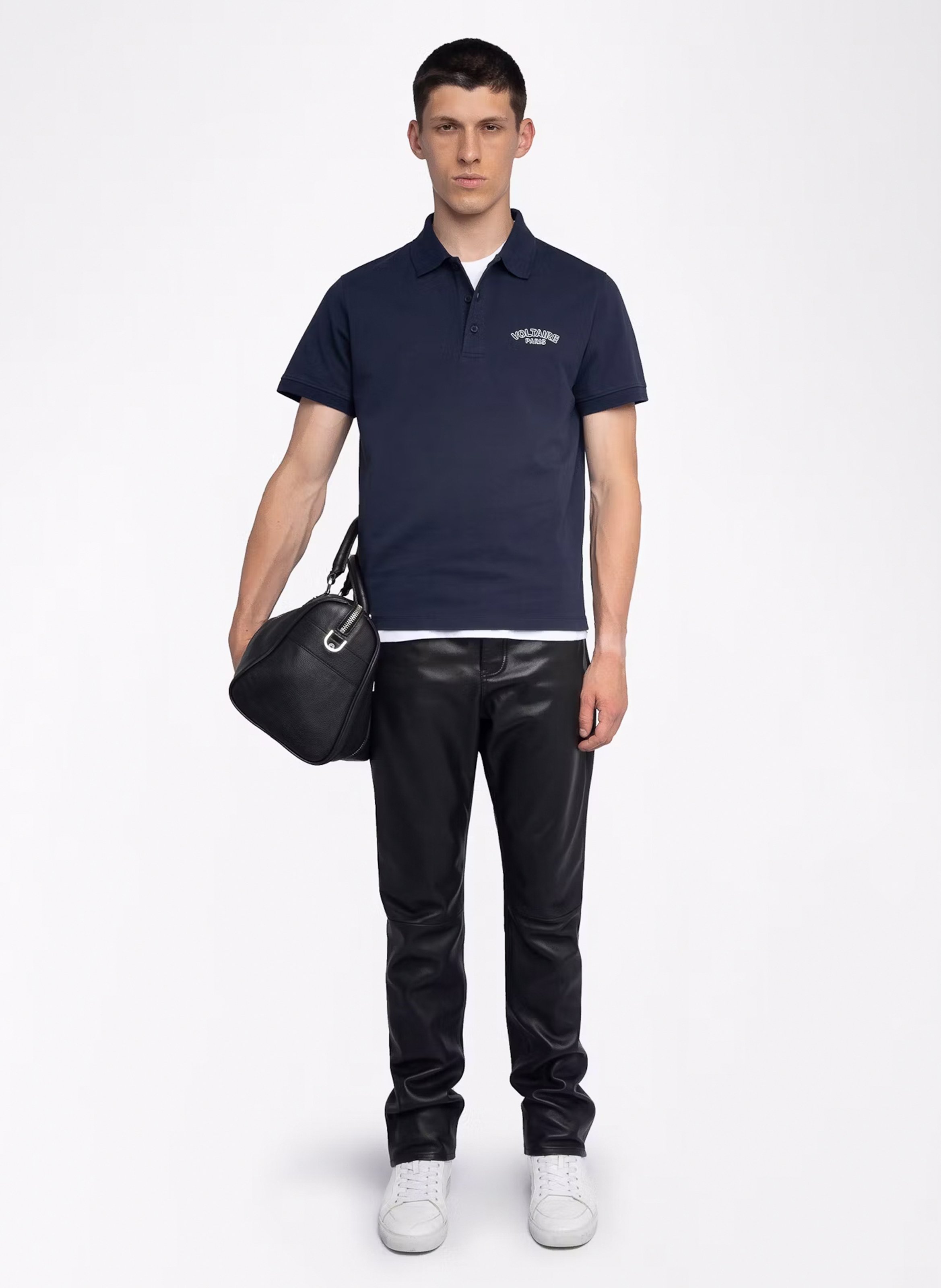 Polo droit en coton ZADIG&amp;VOLTAIRE Bleu