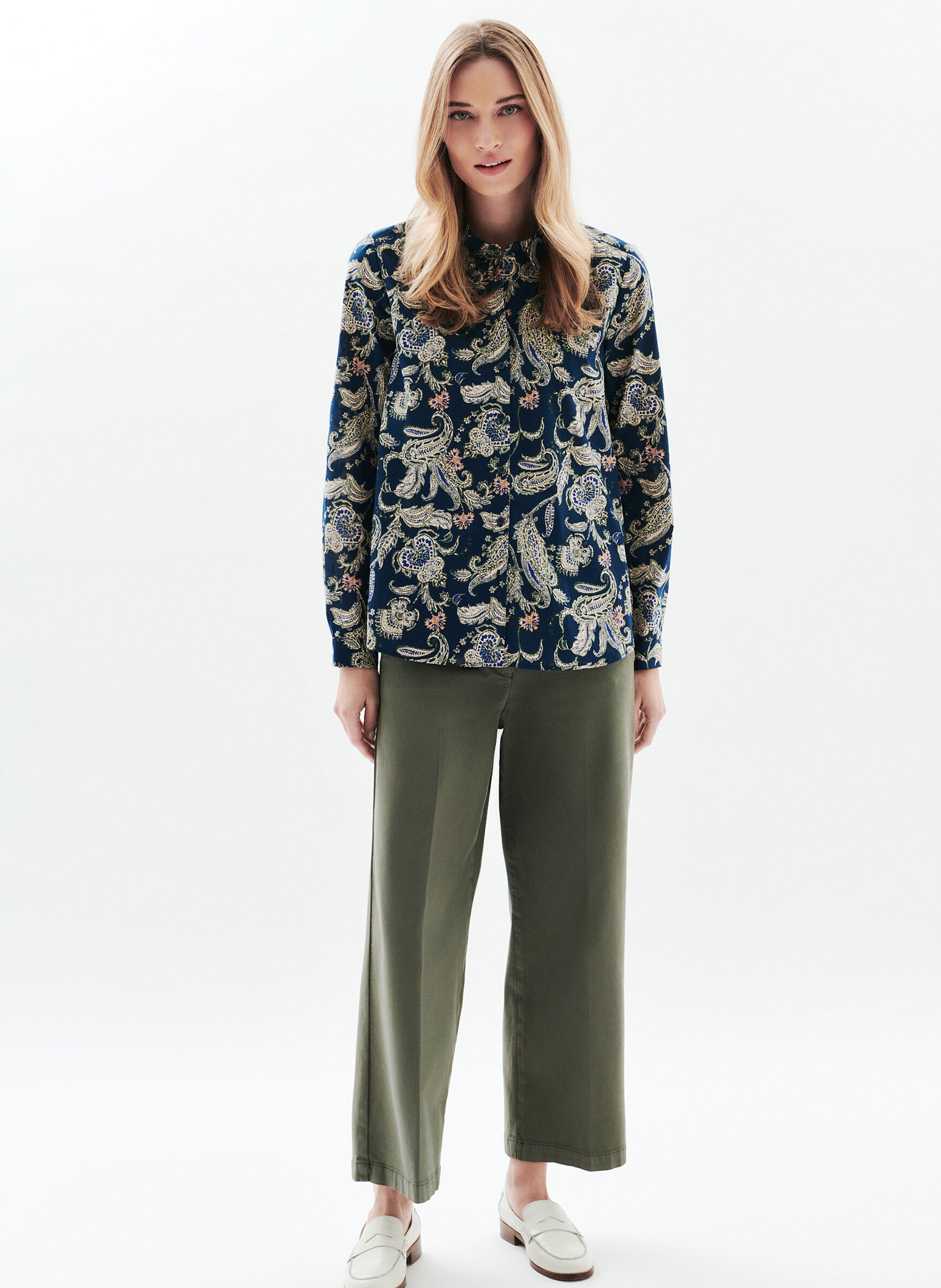 Chemise col classique imprimée CAROLL Bleu