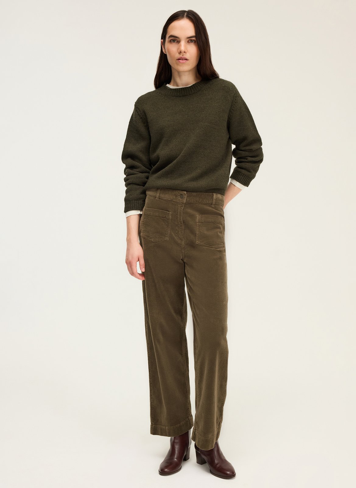 Chino van katoenmix PABLO Kaki