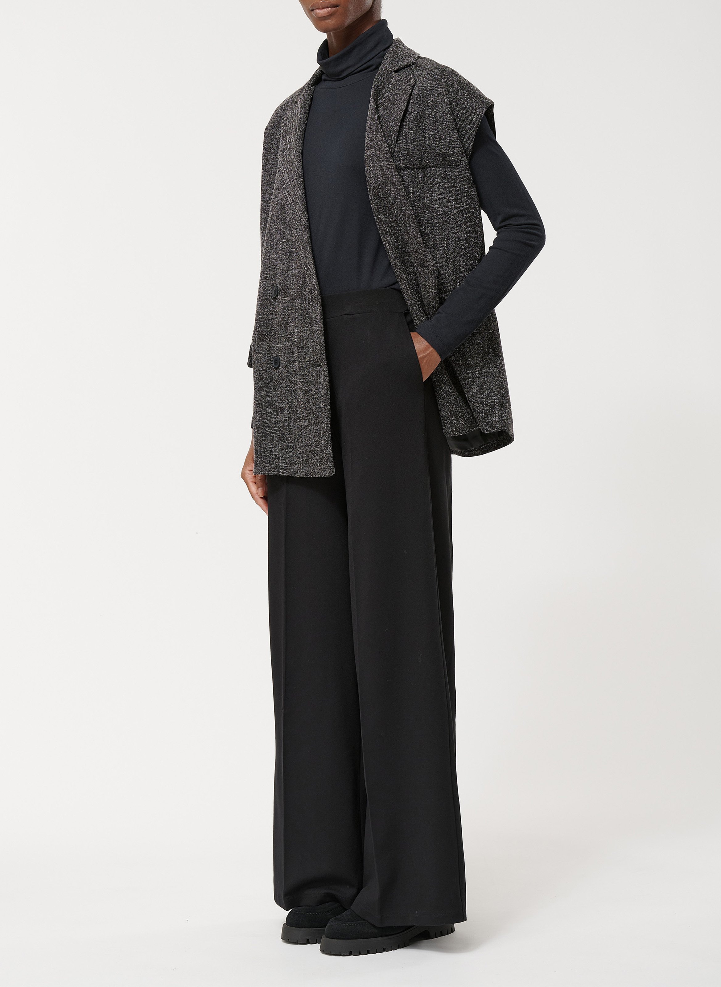 Pantalon large talle haute HUMILITY Noir