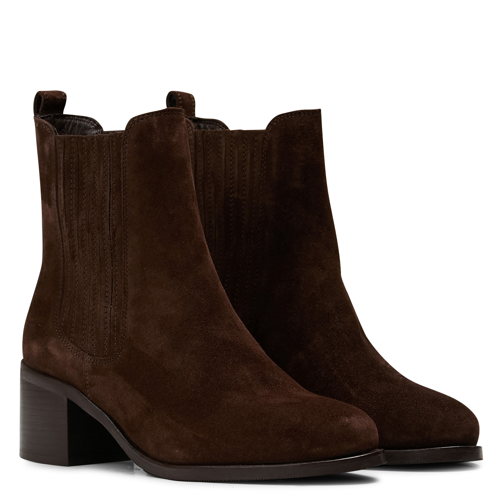 Bottines à talons en cuir velours MELLOW YELLOW Marron