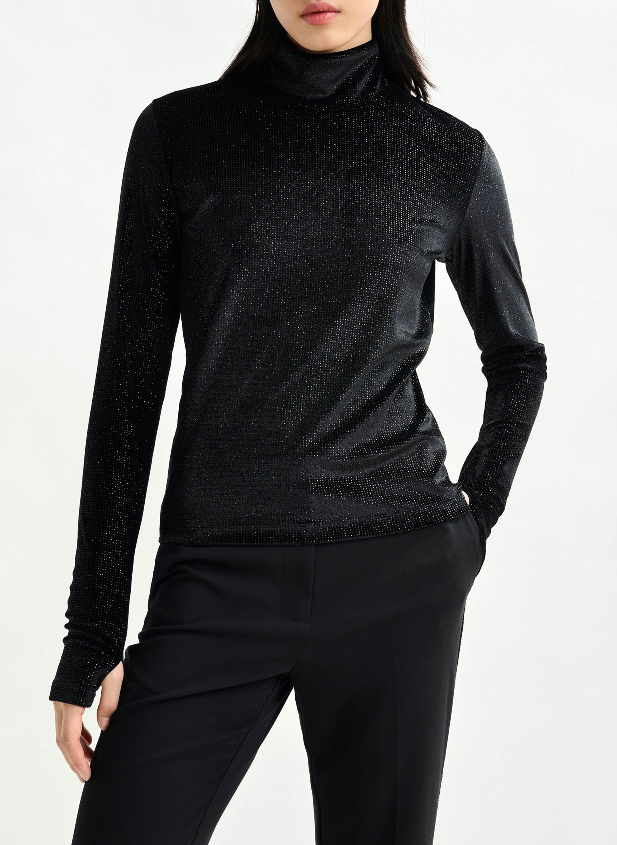 Top col roulé en velours ESSENTIEL ANTWERP Noir