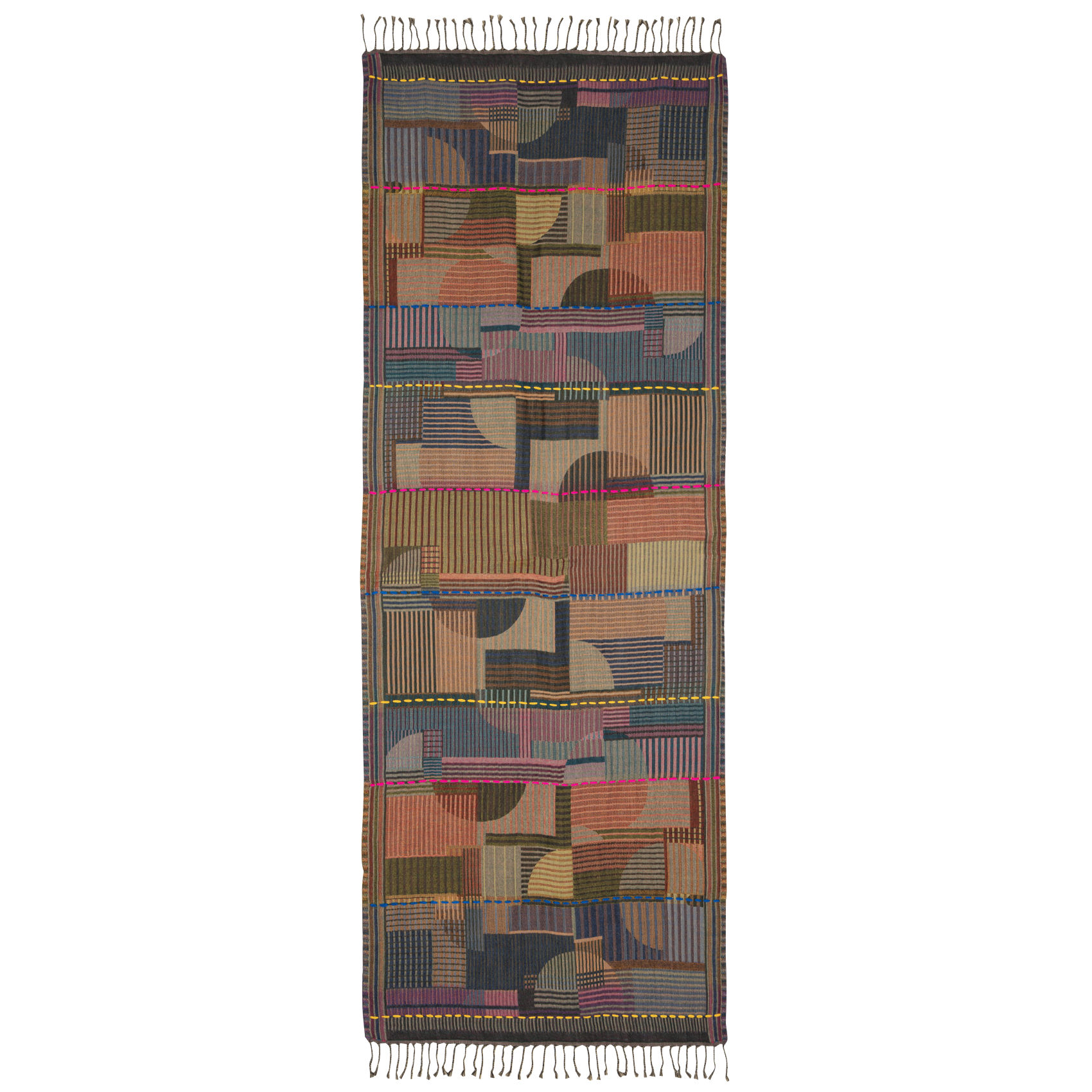 Echarpe tissée à motifs en laine ACOTE Rouge