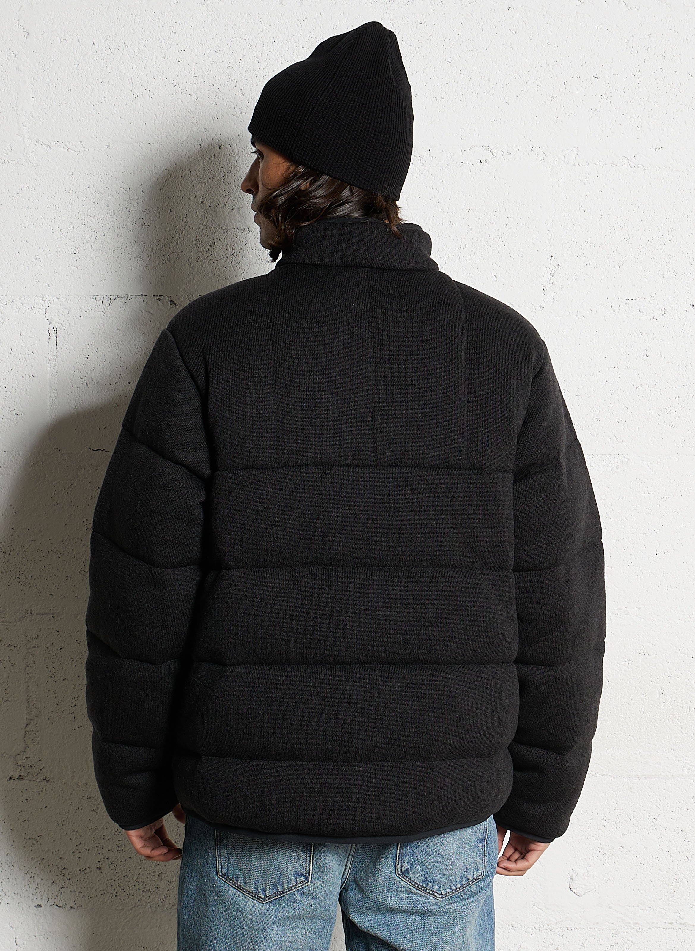 Quilted high neck solid coat PATAGONIA Black