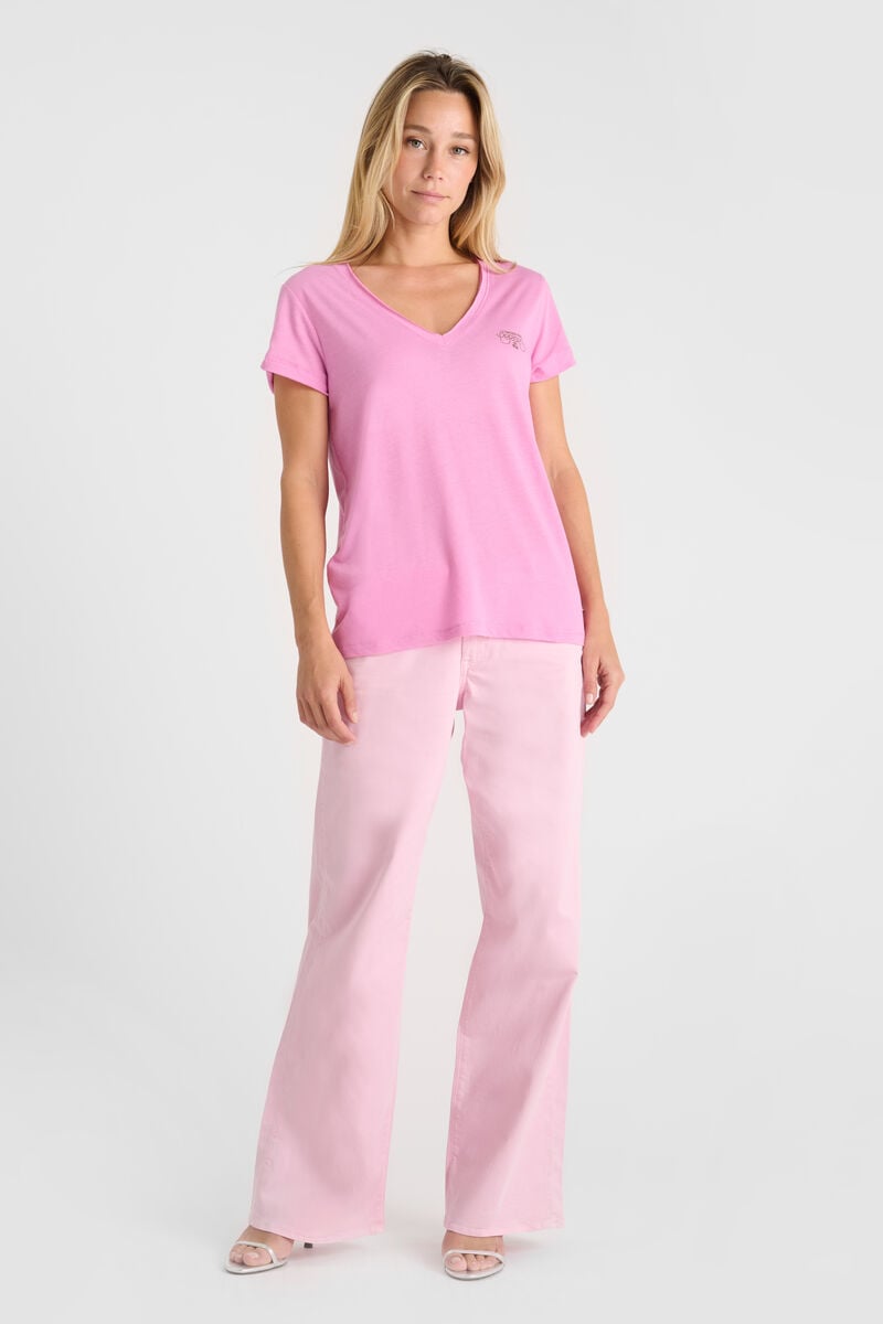 Tommy Badge T-shirt LE TEMPS DES CERISES Pink