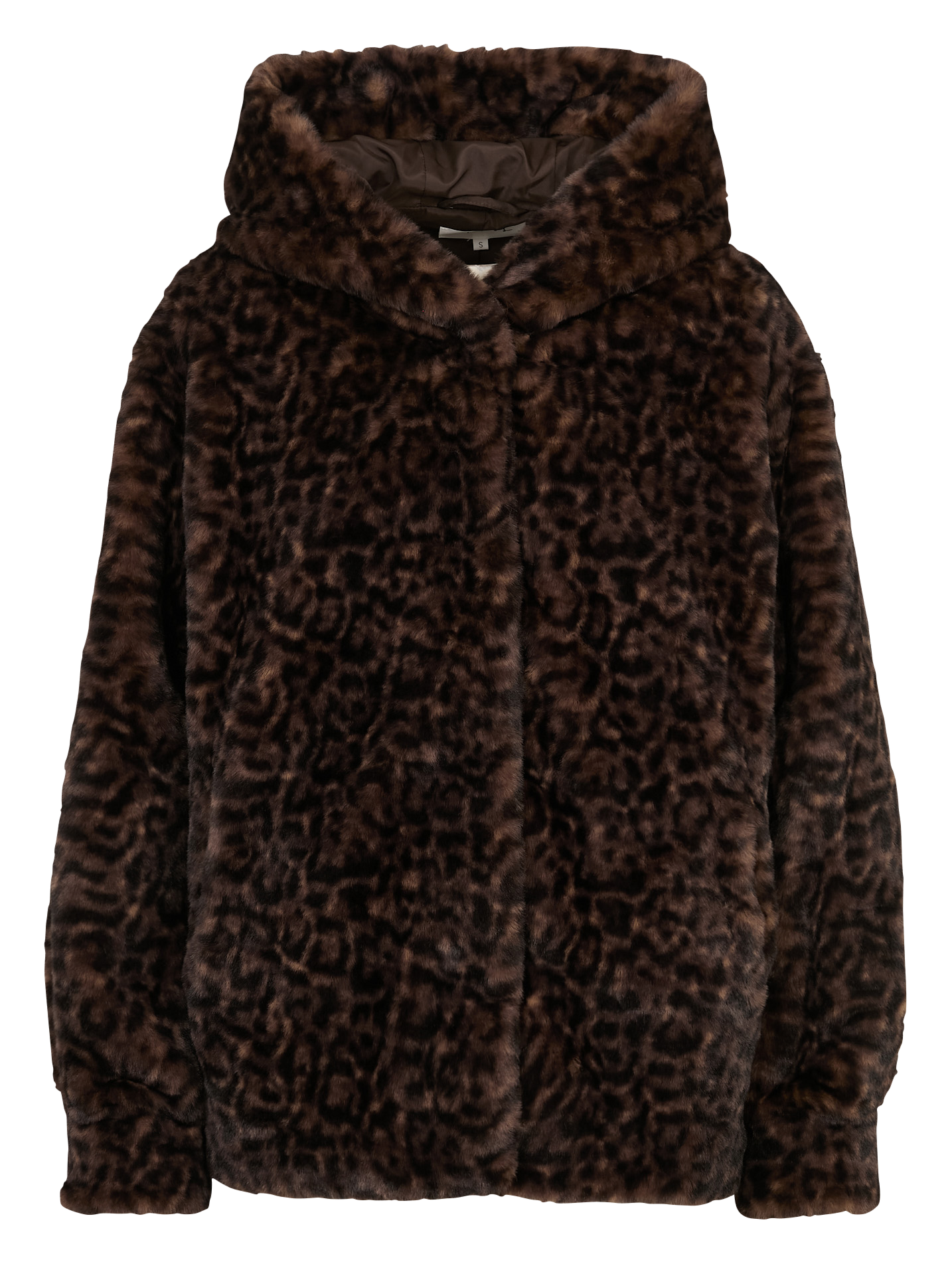 Bedruckte gerade Kapuzenjacke SUD EXPRESS Braun