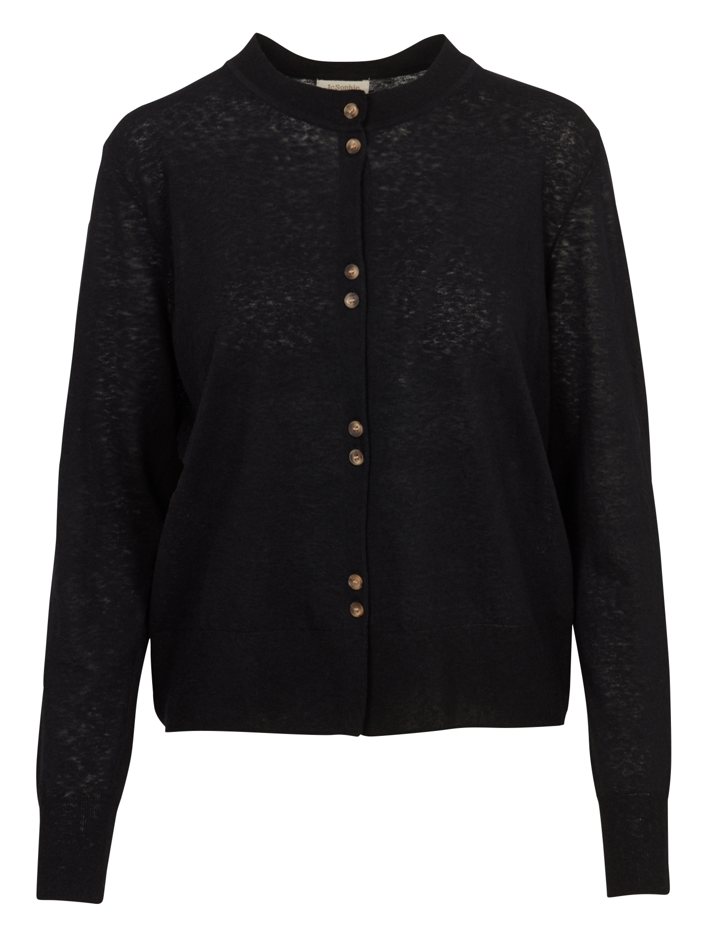 Rechte Mao-kraag vest JC SOPHIE Zwart