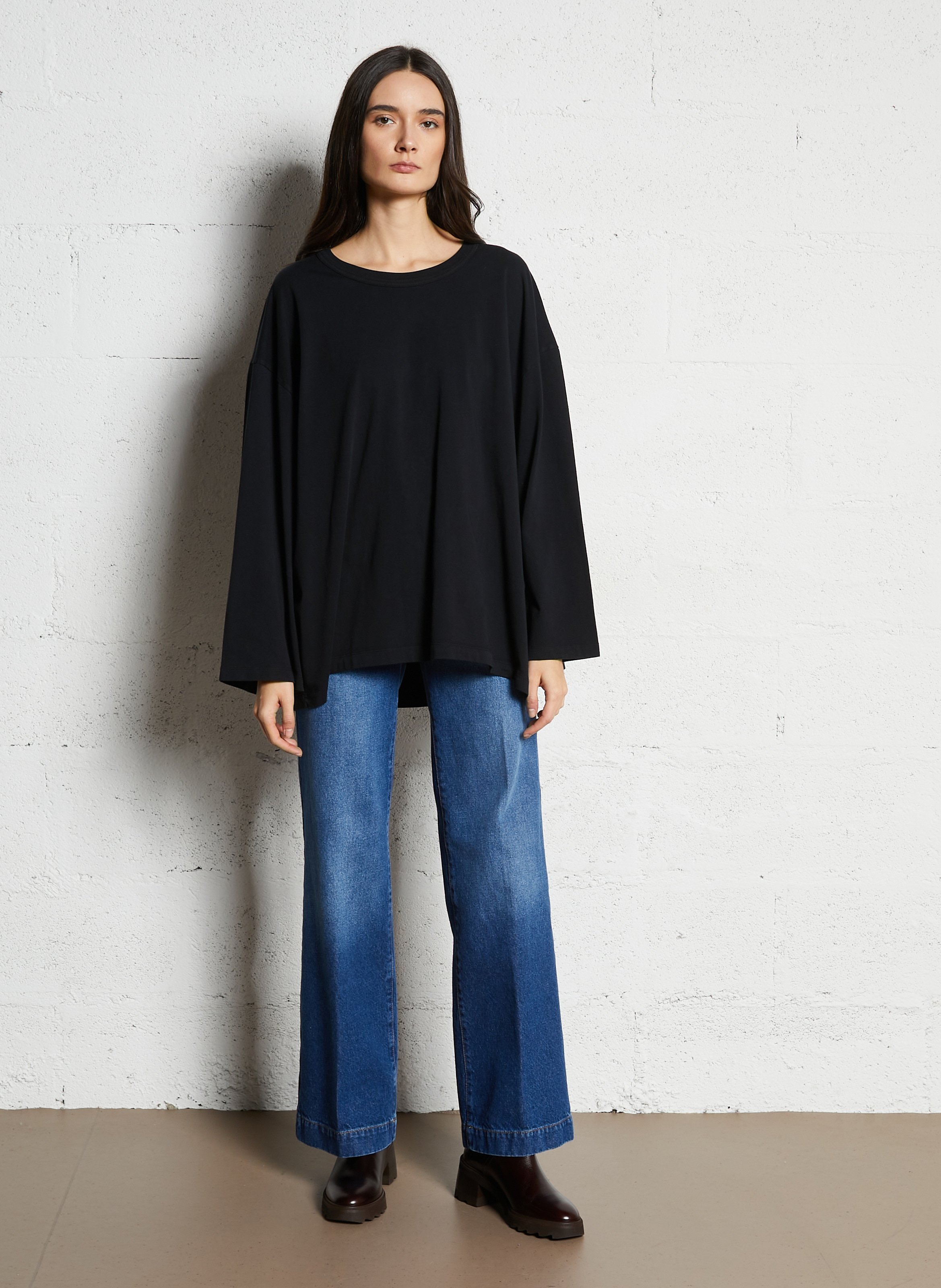 Tee-shirt ample manches longues AMERICAN VINTAGE Noir