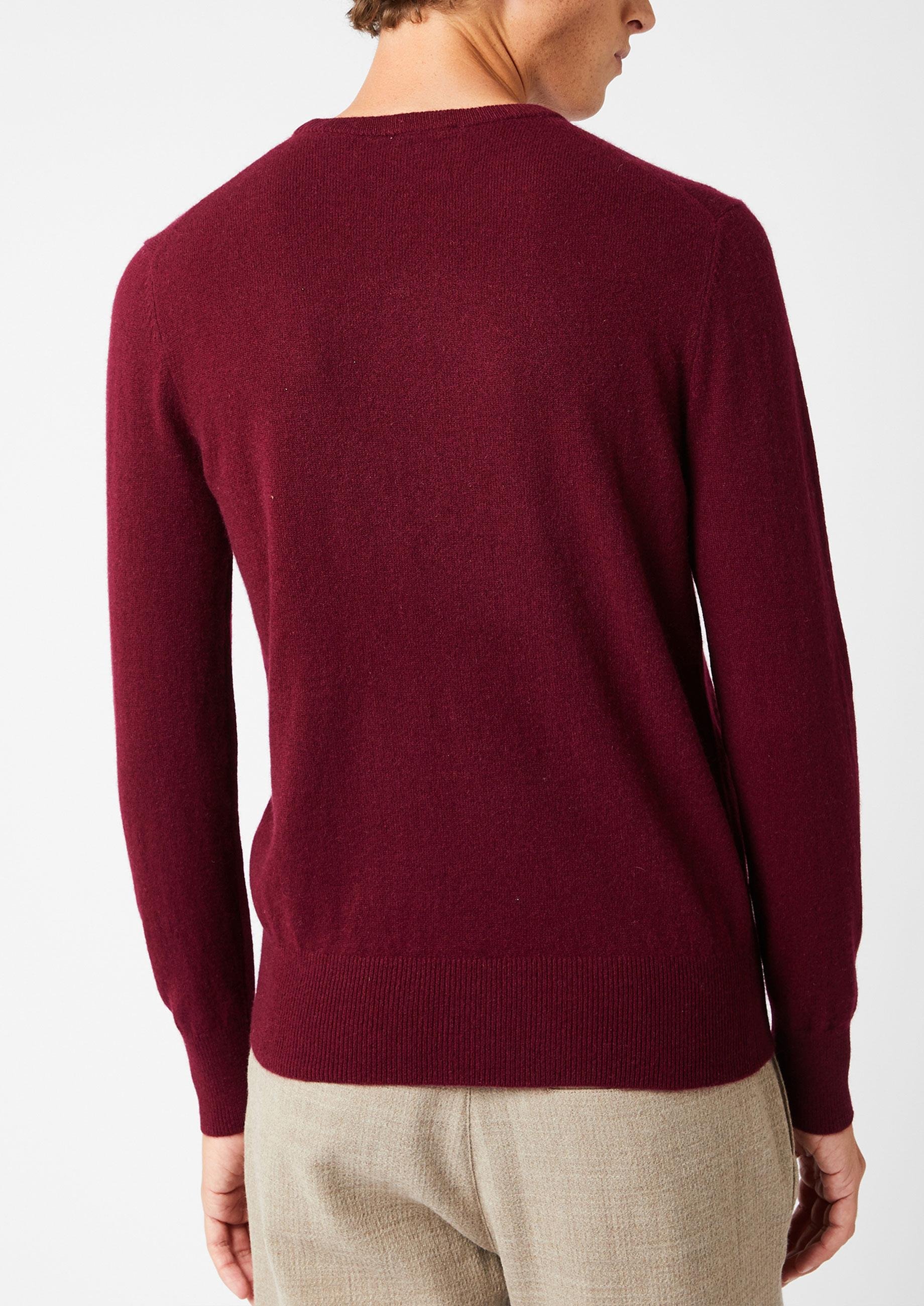 Pull homme col rond en cachemire 2 fils RODIER Rouge