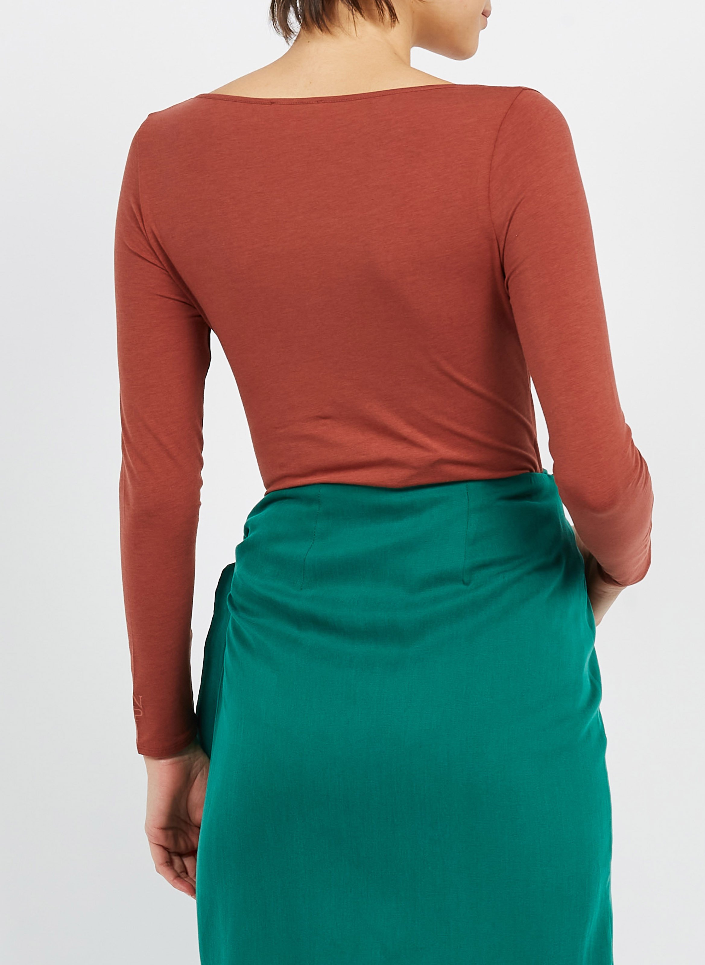 Body col carré NAISSANCE PUBLIQUE Marron