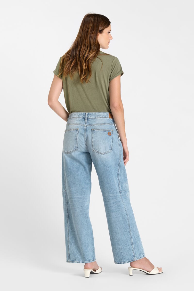 Jeans loose, large , longueur 34 LE TEMPS DES CERISES Bleu