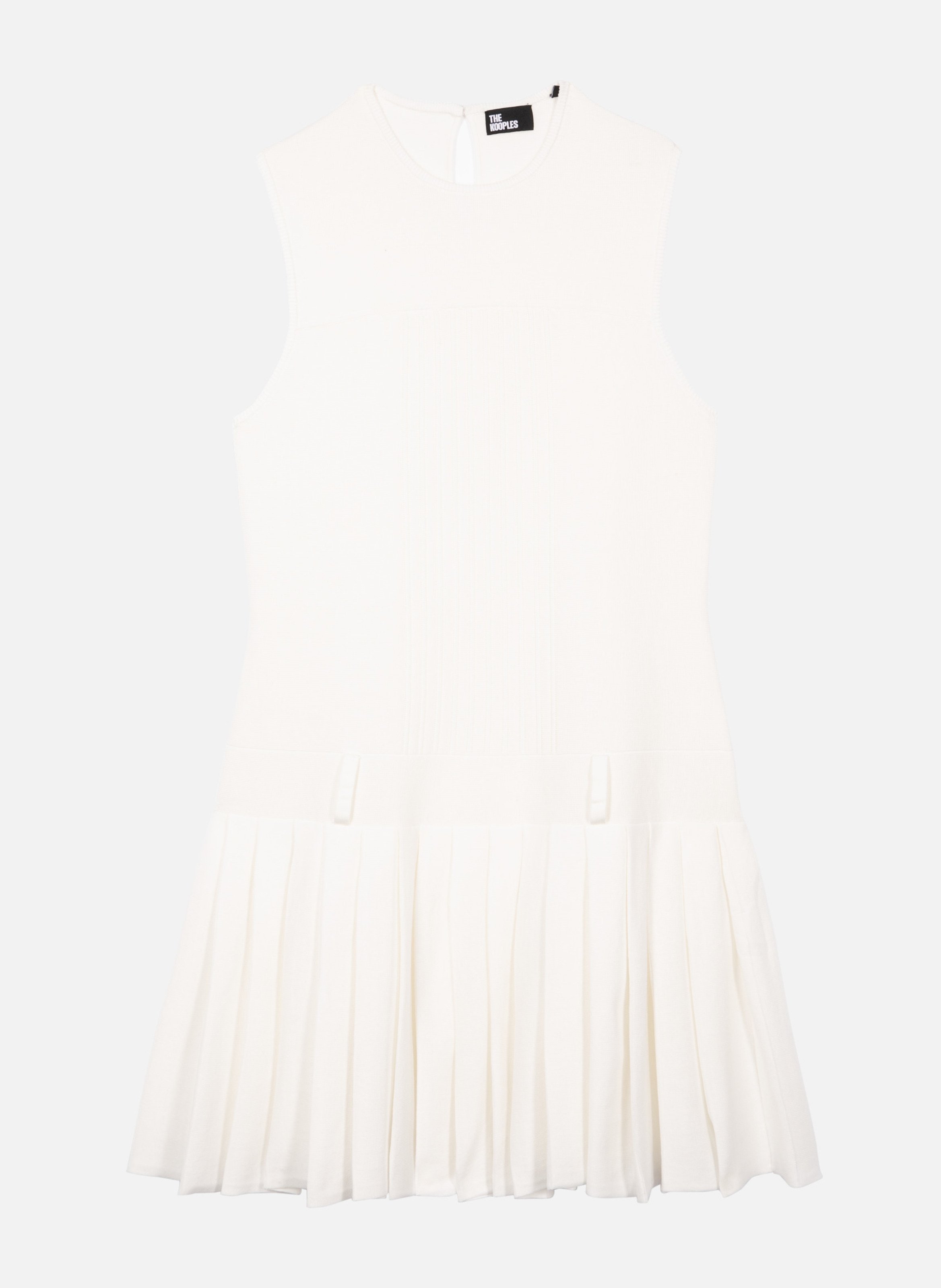 Short pleated knit dress THE KOOPLES Beige