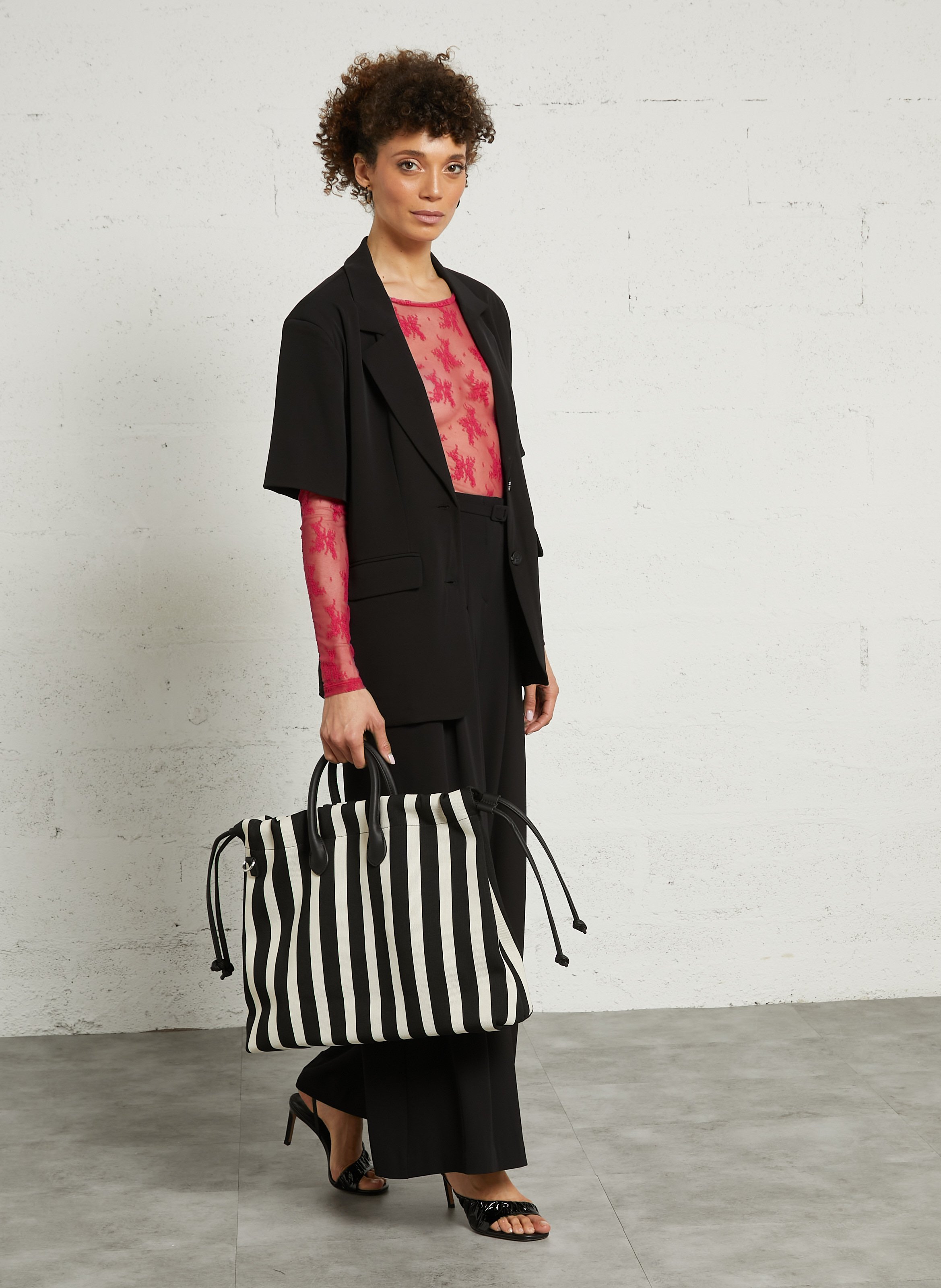 Gestreifter Shopper AU PRINTEMPS PARIS Mehrfarbig