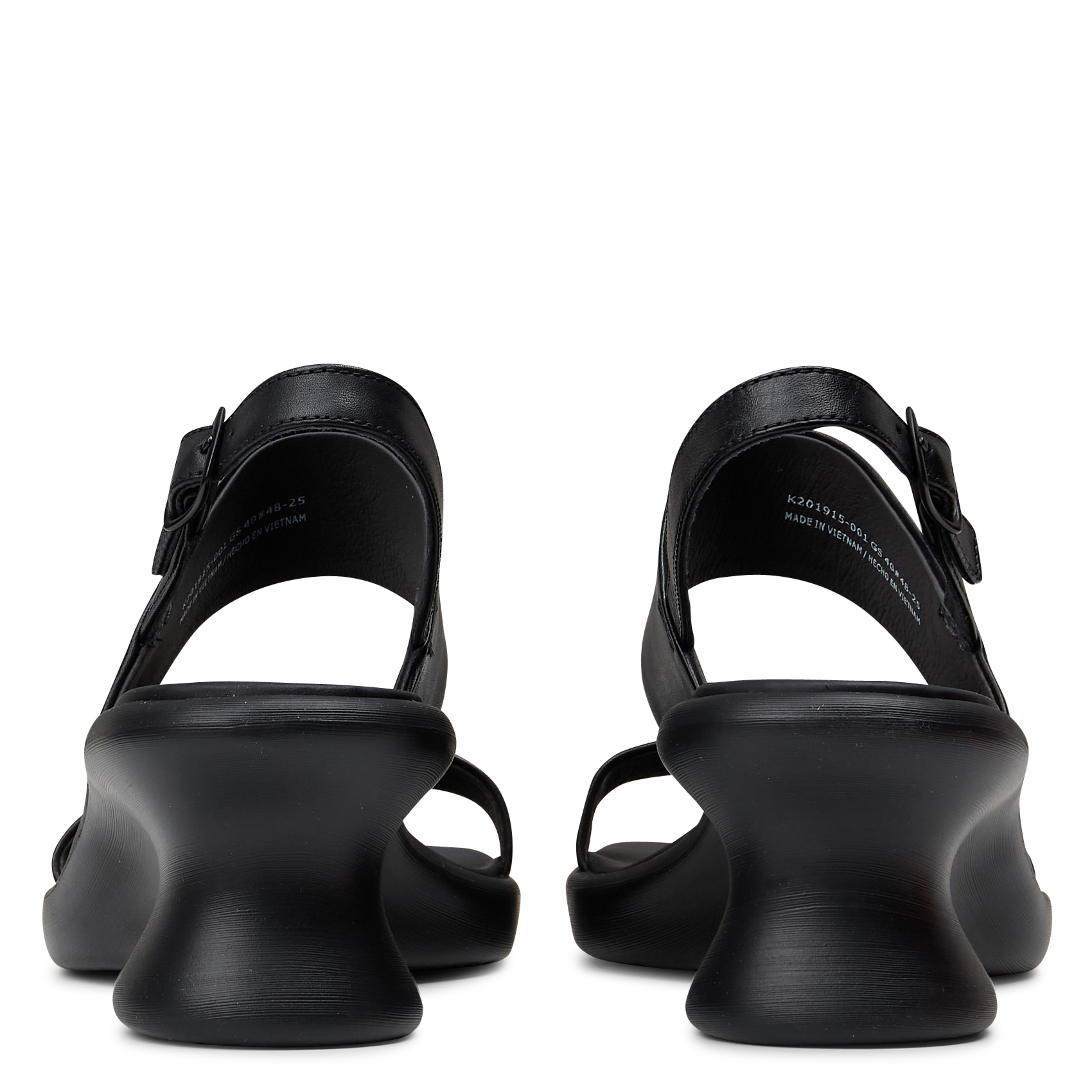 Alice heeled leather sandals CAMPER Black