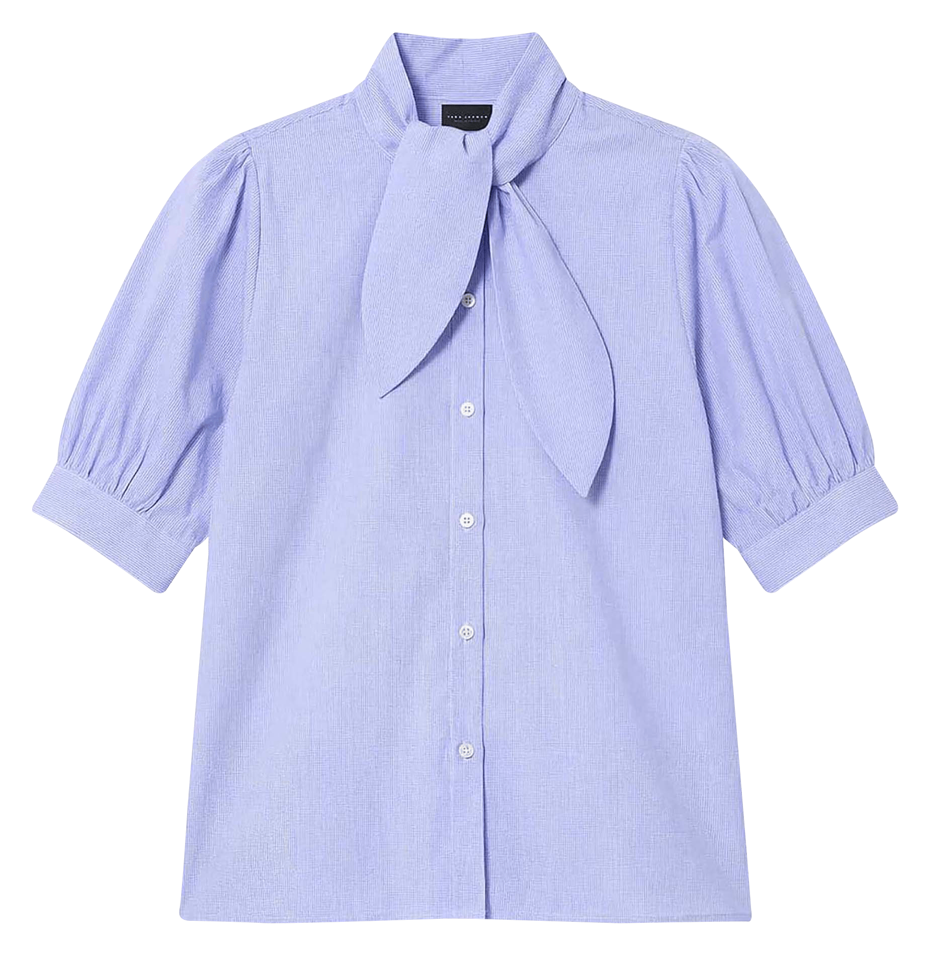 Bluse mit Lavallière-Kragen und feinen Streifen TARA JARMON Blau