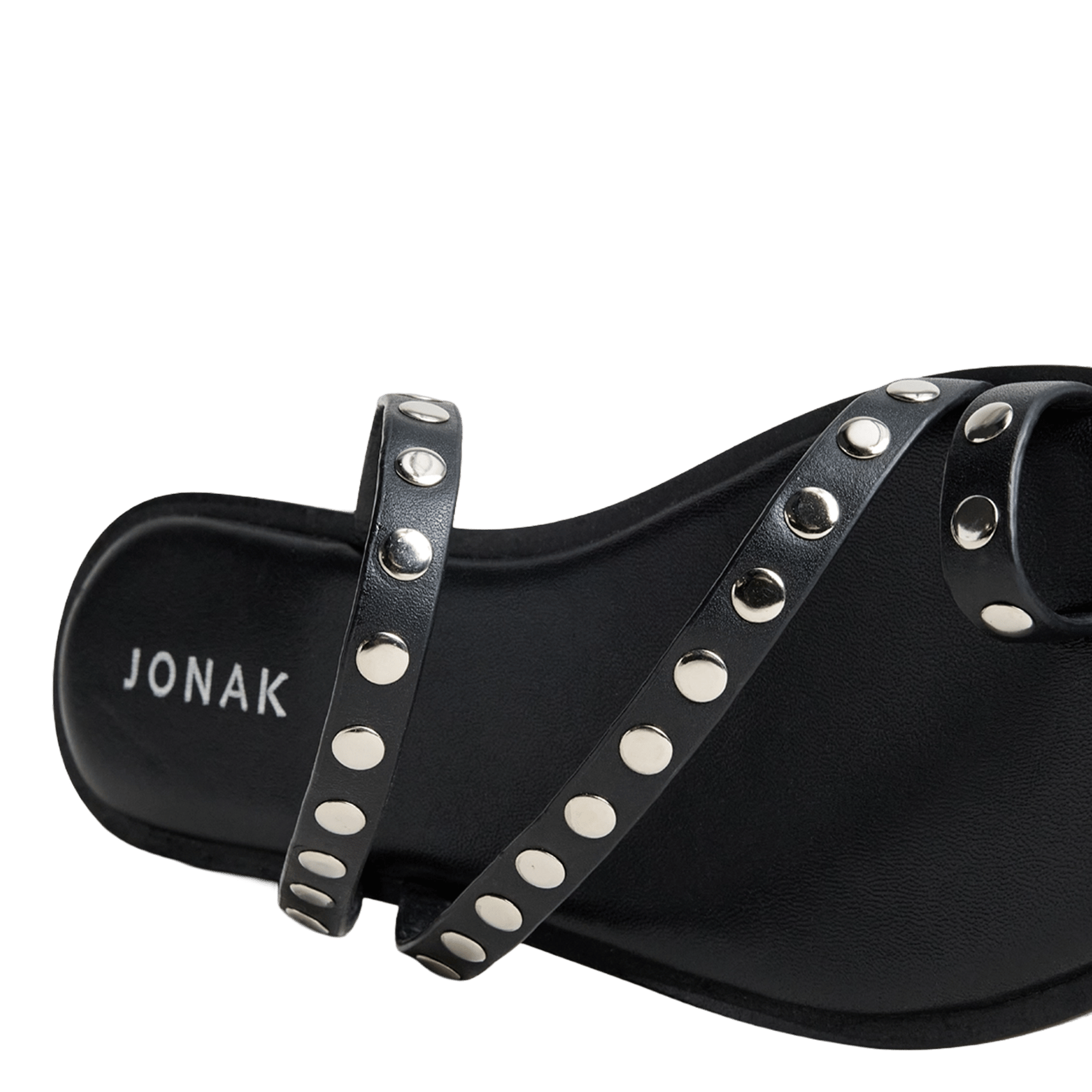 Sandales plates en cuir JONAK Noir