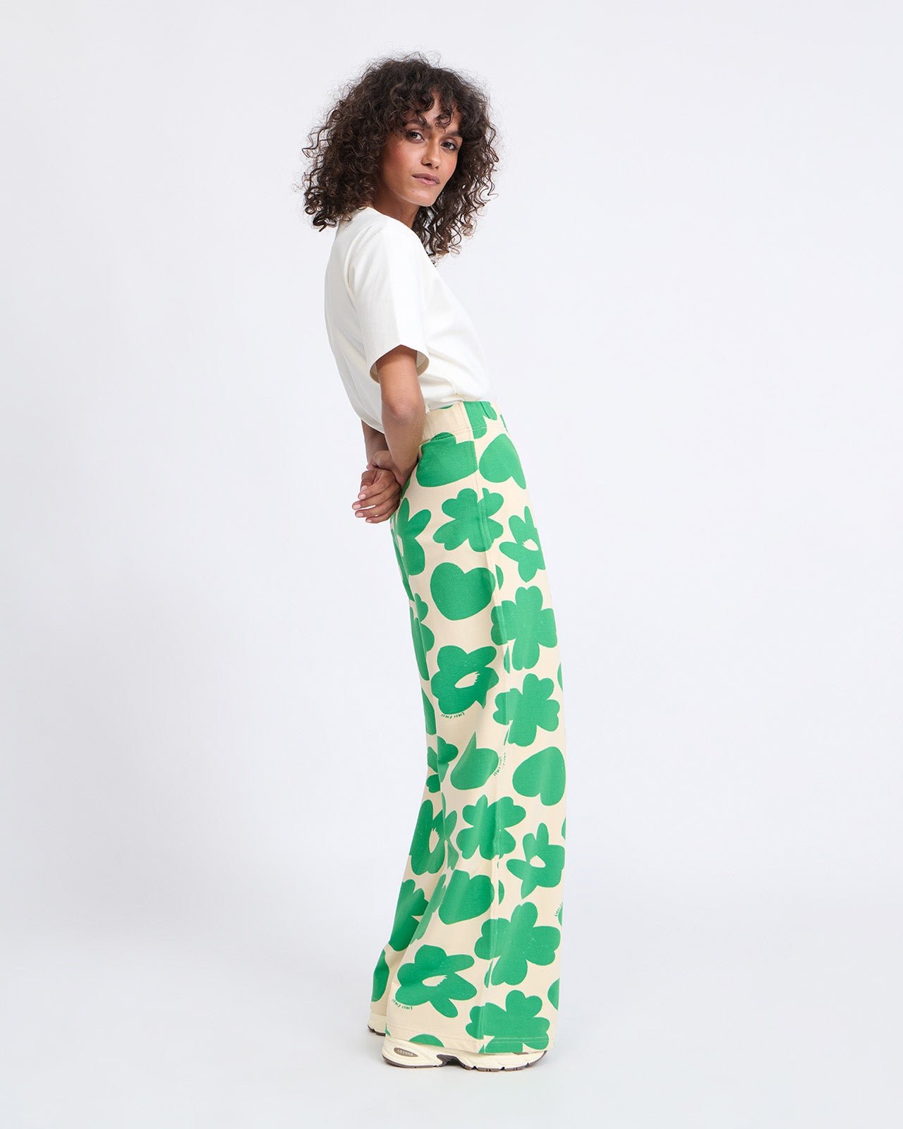 Maxi printed organic cotton pants - Lucky EMOI EMOI Green