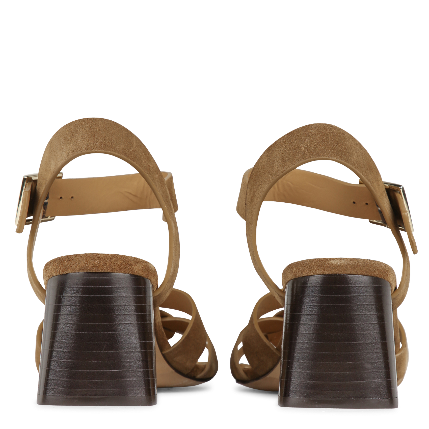 Halfhoge, leren sandalen BOBBIES Bruin