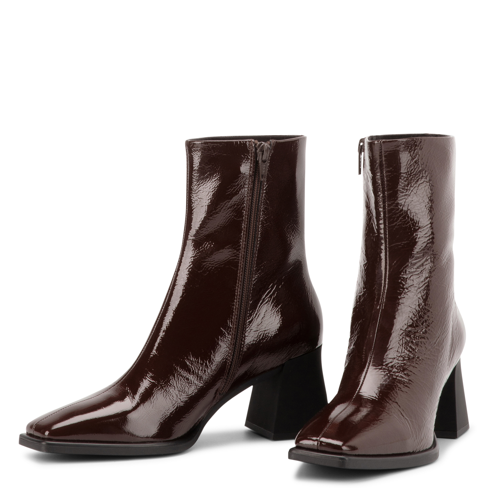 Patent leather ankle boots VAGABOND Brown