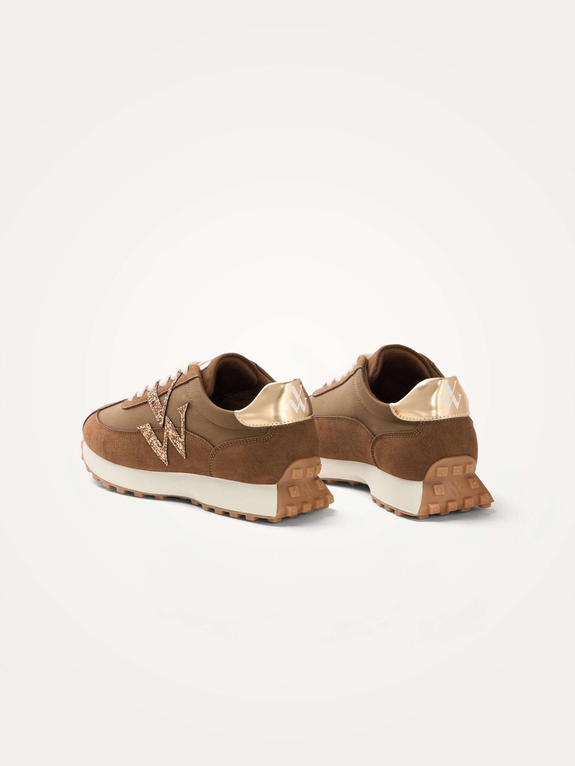 Sneakers with monogram on running sole VANESSA WU Brown