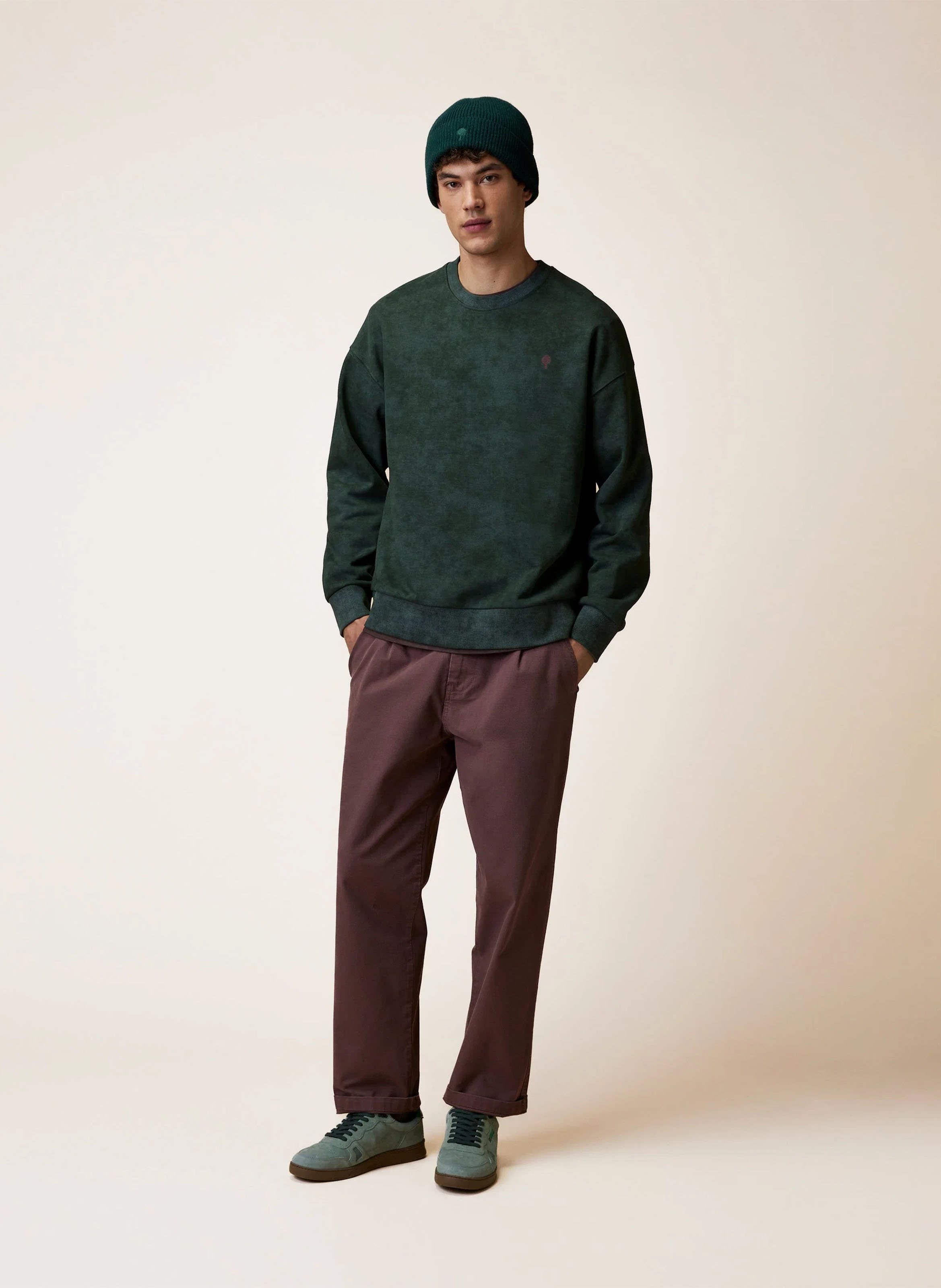 Round-neck sweatshirt FAGUO Green
