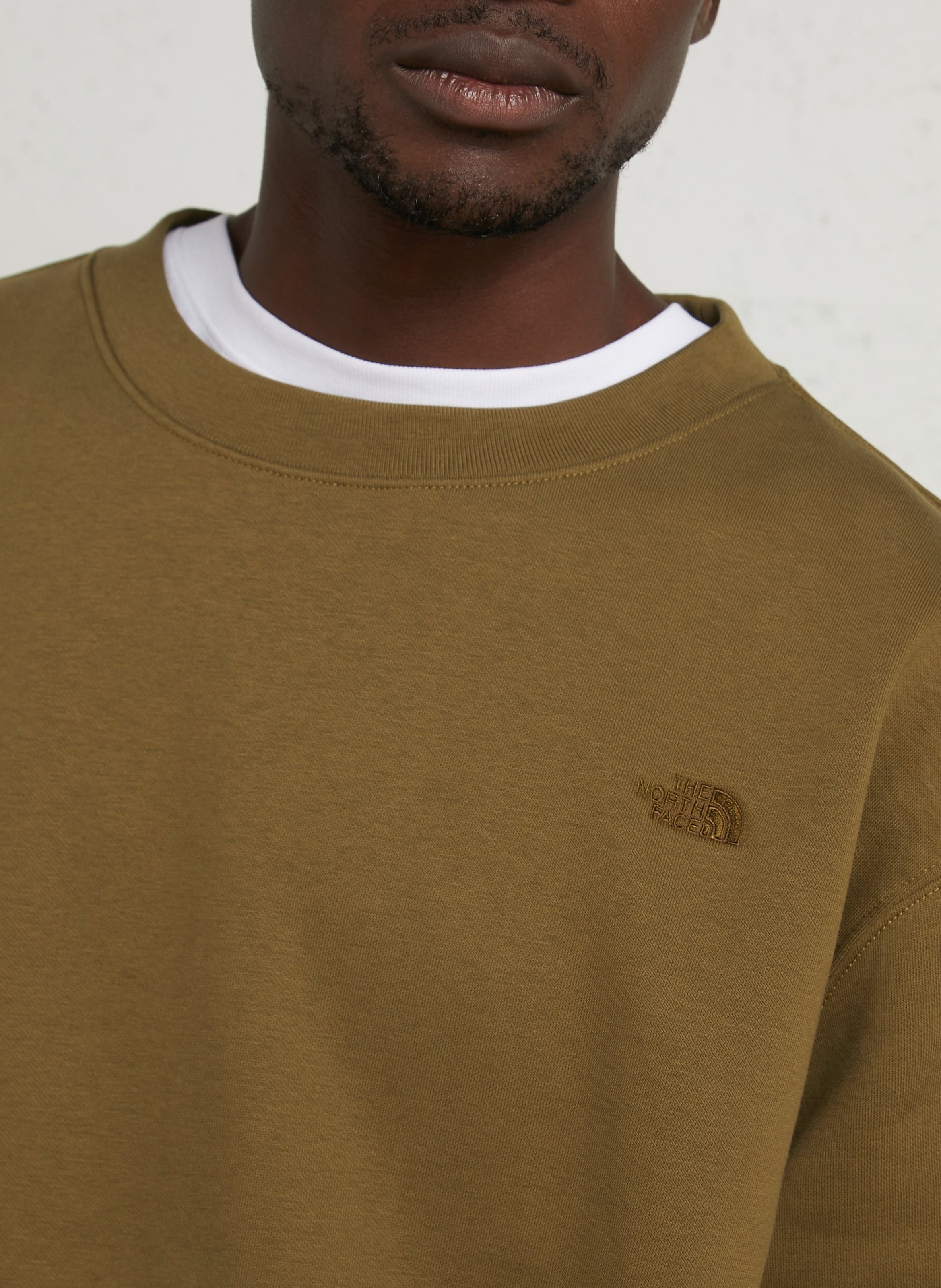 Sweat décontracté en coton mélangé THE NORTH FACE Kaki