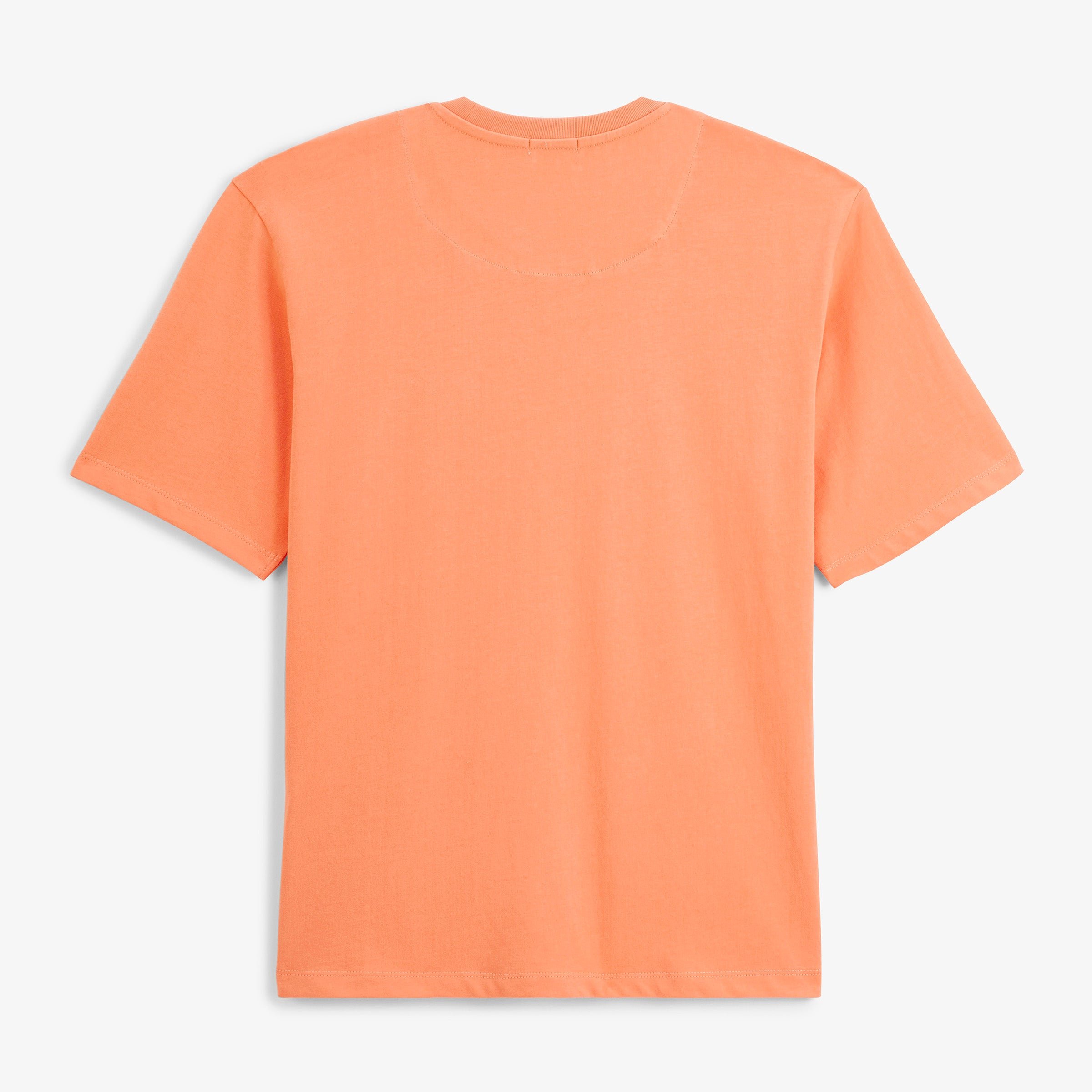Short-sleeved round neck T-shirt with embroidered Thor design in orange. SERGE BLANCO Orange