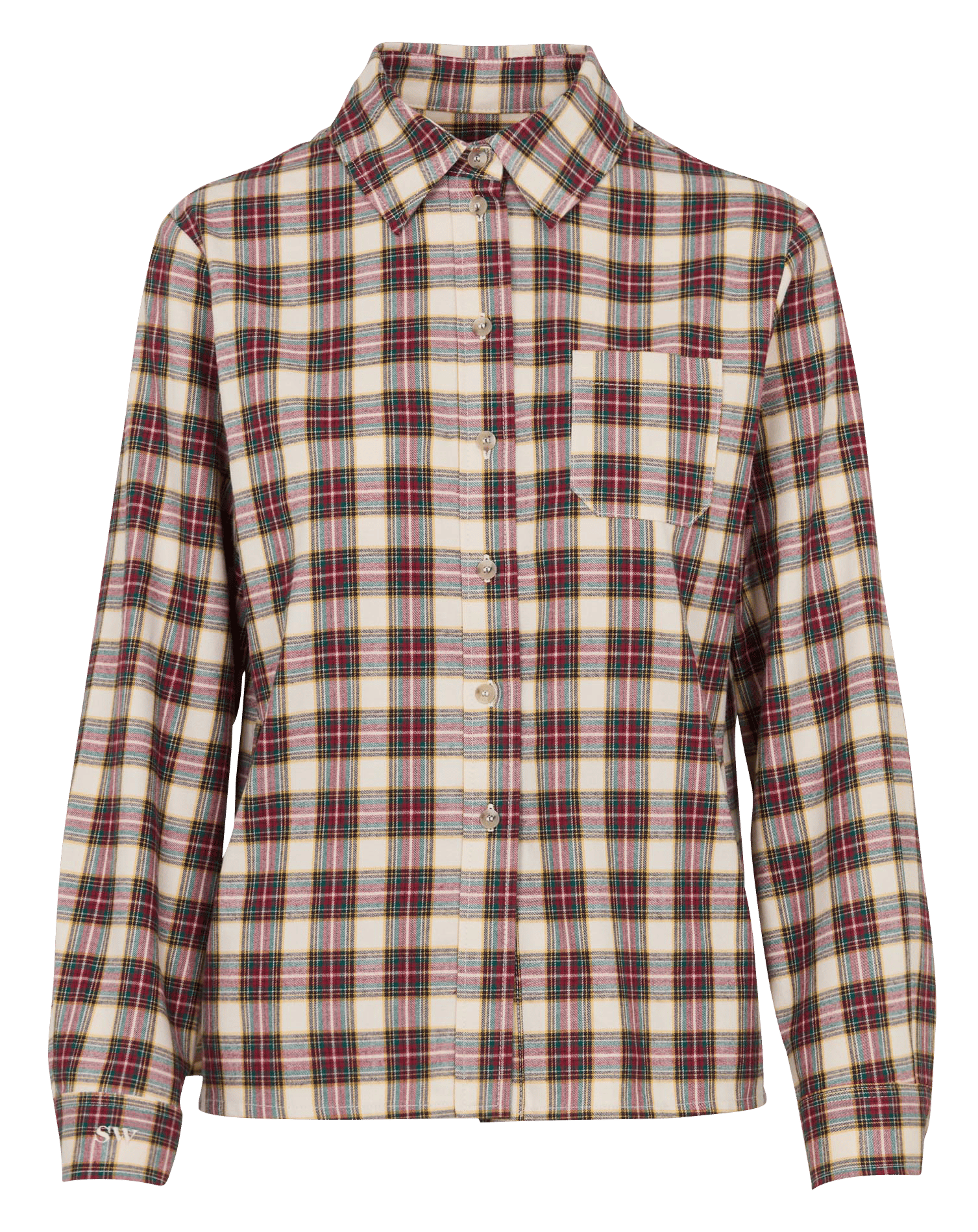 Straight checked cotton shirt SUZIE WINKLE Red