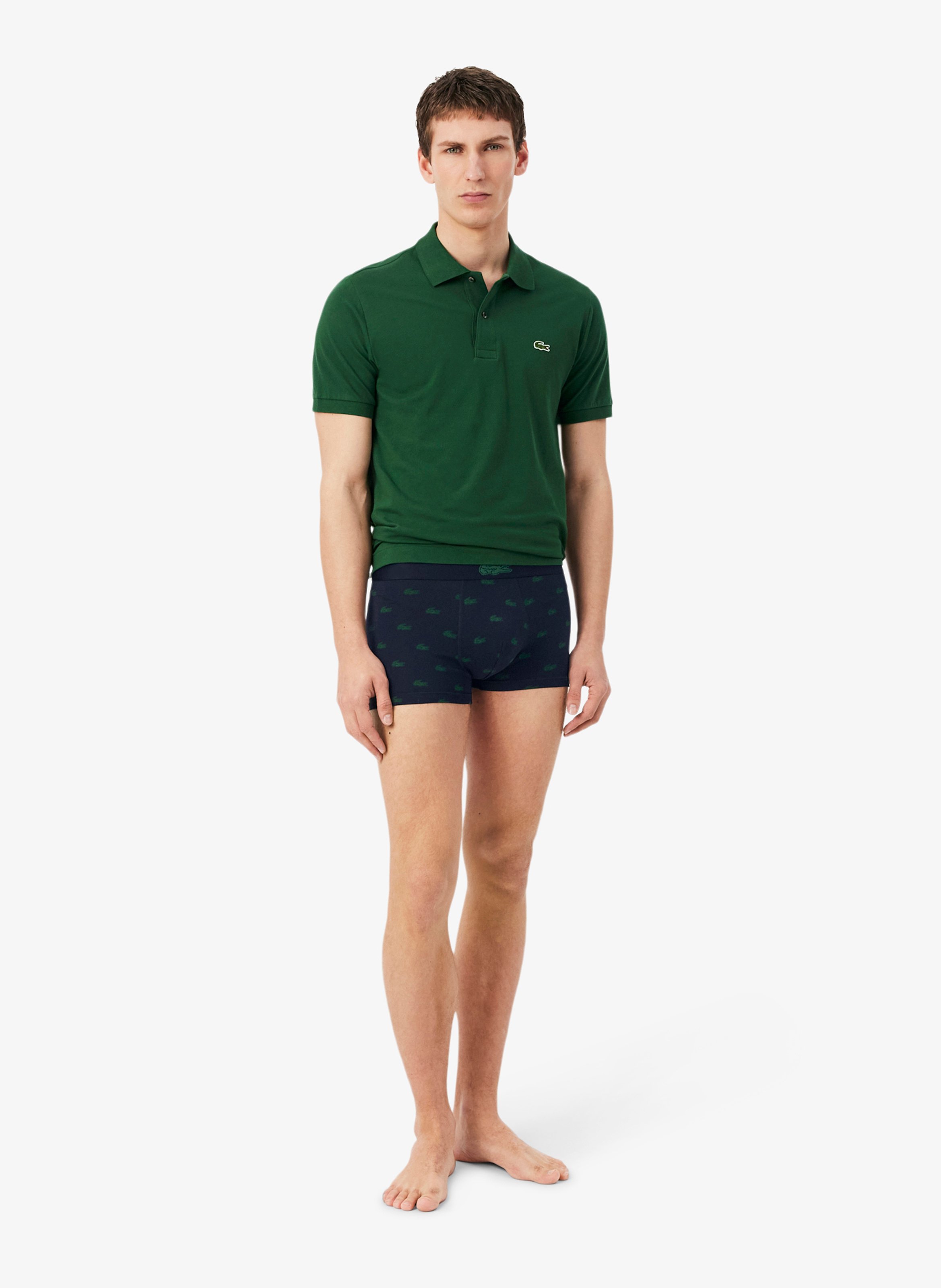 Set of 3 short boxer briefs in blended cotton LACOSTE Multicolored