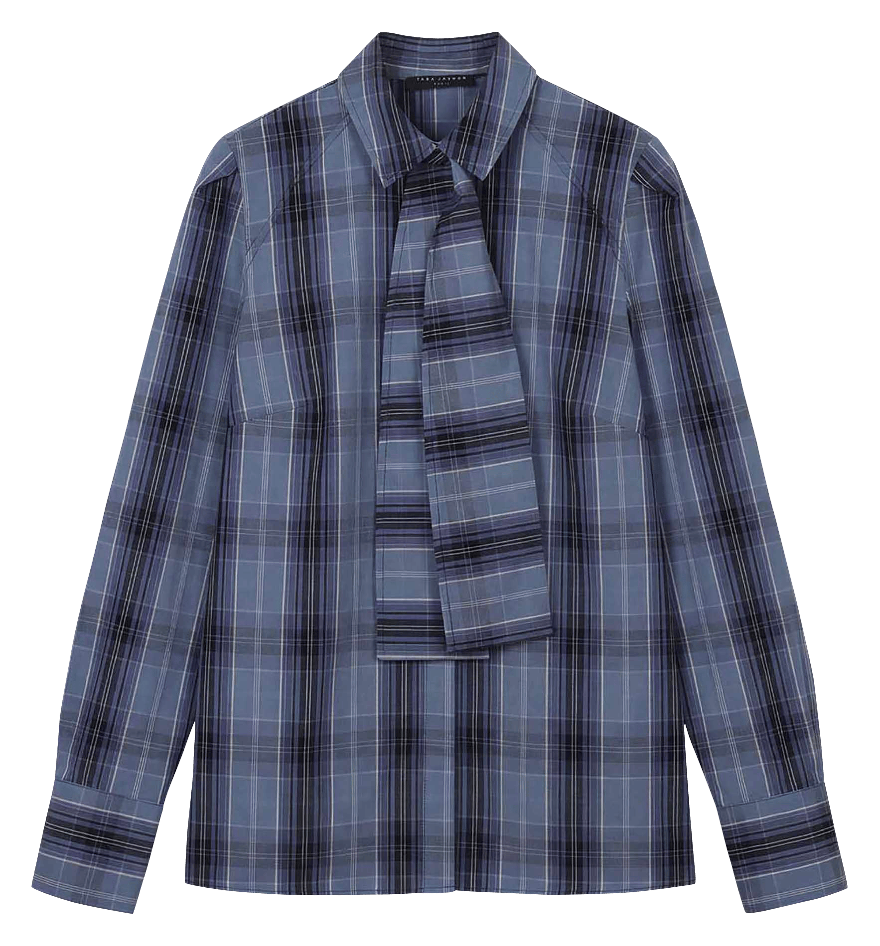 Chemise droite en coton à carreaux TARA JARMON Bleu
